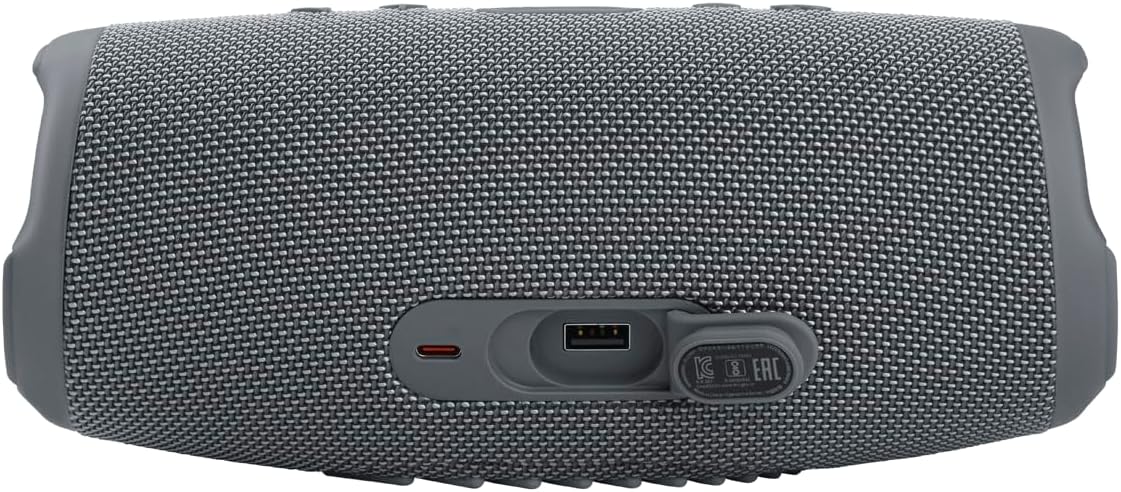 JBL Charge 5 Bluetooth-Lautsprecher in Schwarz – Wasserfeste, portable Boombox mit integrierter Powerbank – Eine Akku-Ladung für bis zu 20 Stunden kabellosen Musikgenuss