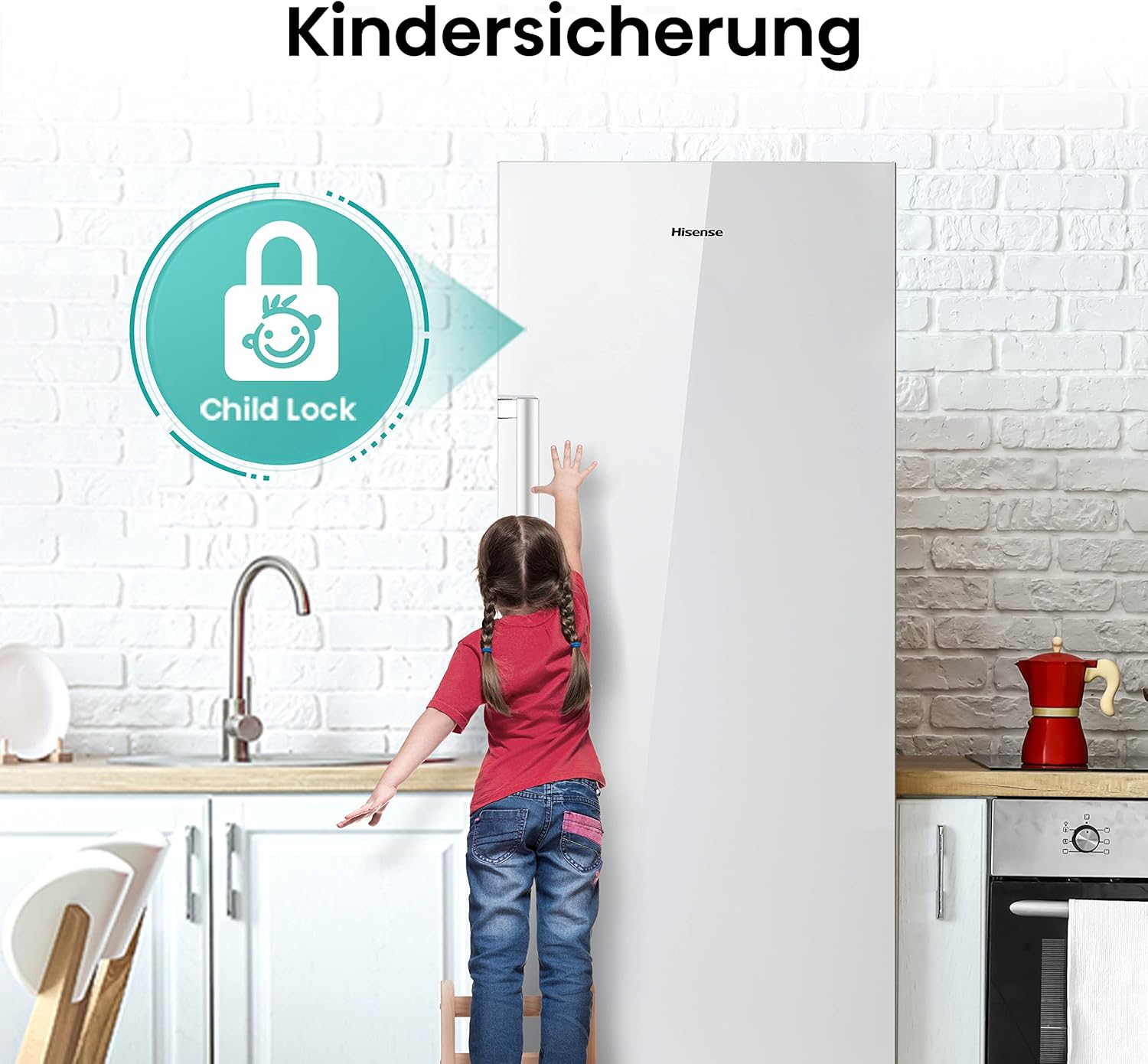 Hisense FV191N4AW2 Gefrierschrank/ TotalNoFrost/ SuperFreeze/ Türalarm/ Multiflow 360°/ BigBox/ 143,4 cm/ Gefrierteil 147 l/ 41 dB/ 205 kWh/Wei