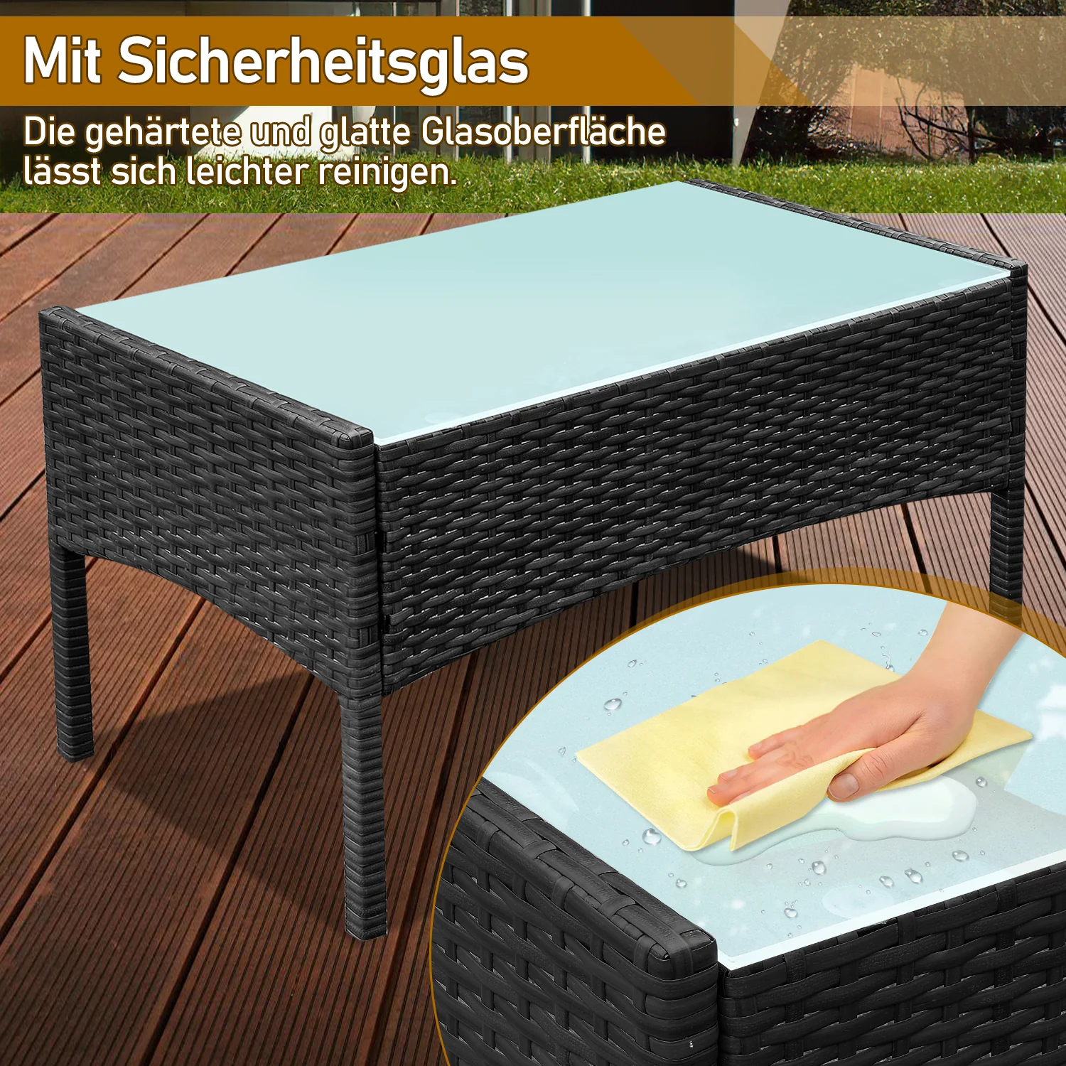 Sonnewelt Polyrattan Sitzgruppe Gartenmbel Set