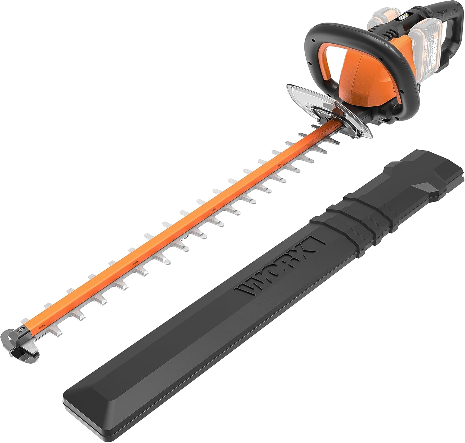 WORX WG286E.9 Nitro Profi Akku Heckenschere 40V – präziser Schnitt auch bei schwierigen Winkeln – leistungsstarker bürstenloser Motor – 58cm Schnittlänge – 27mm Zahnabstand – ohne Akku & Ladegerät