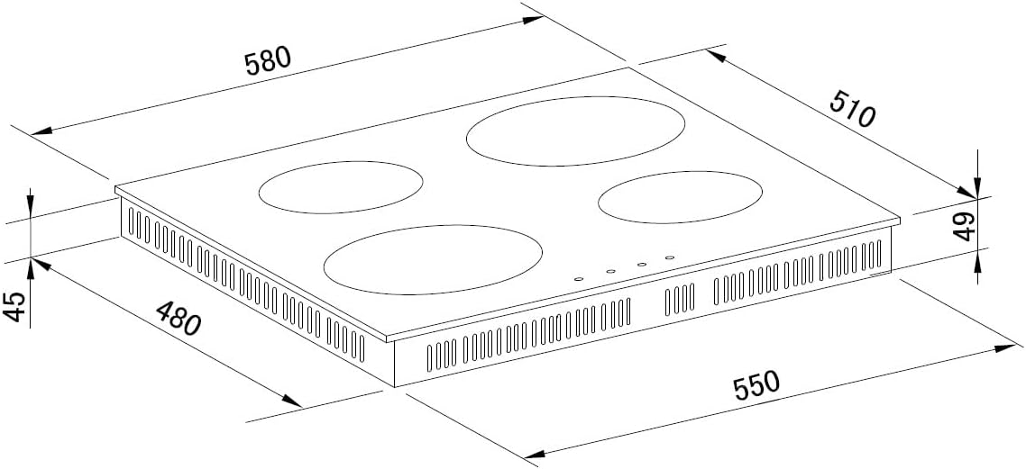 PKM KH-BIC3-I GK IX-2 Einbauherdset Edelstahl 60cm Kochfeld Glaskeramik