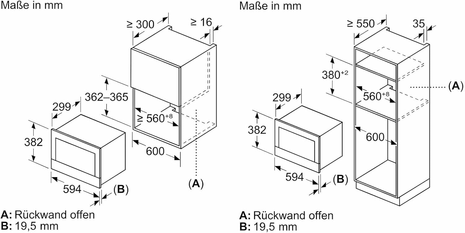 Bosch BFR7221B1 Einbau-Mikrowelle schwarz