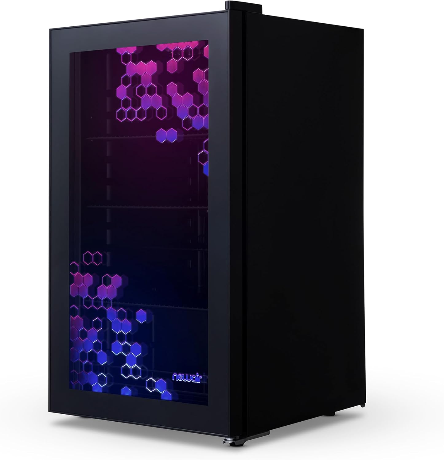 Getränkekühlschrank | Freistehender Kühlschrank für 126 Dosen mit Glastür mit Scharnier rechts | Mini-Getränkekühlschrank, perfekt für Bier, Wein, Limonade und kühlere Getränke