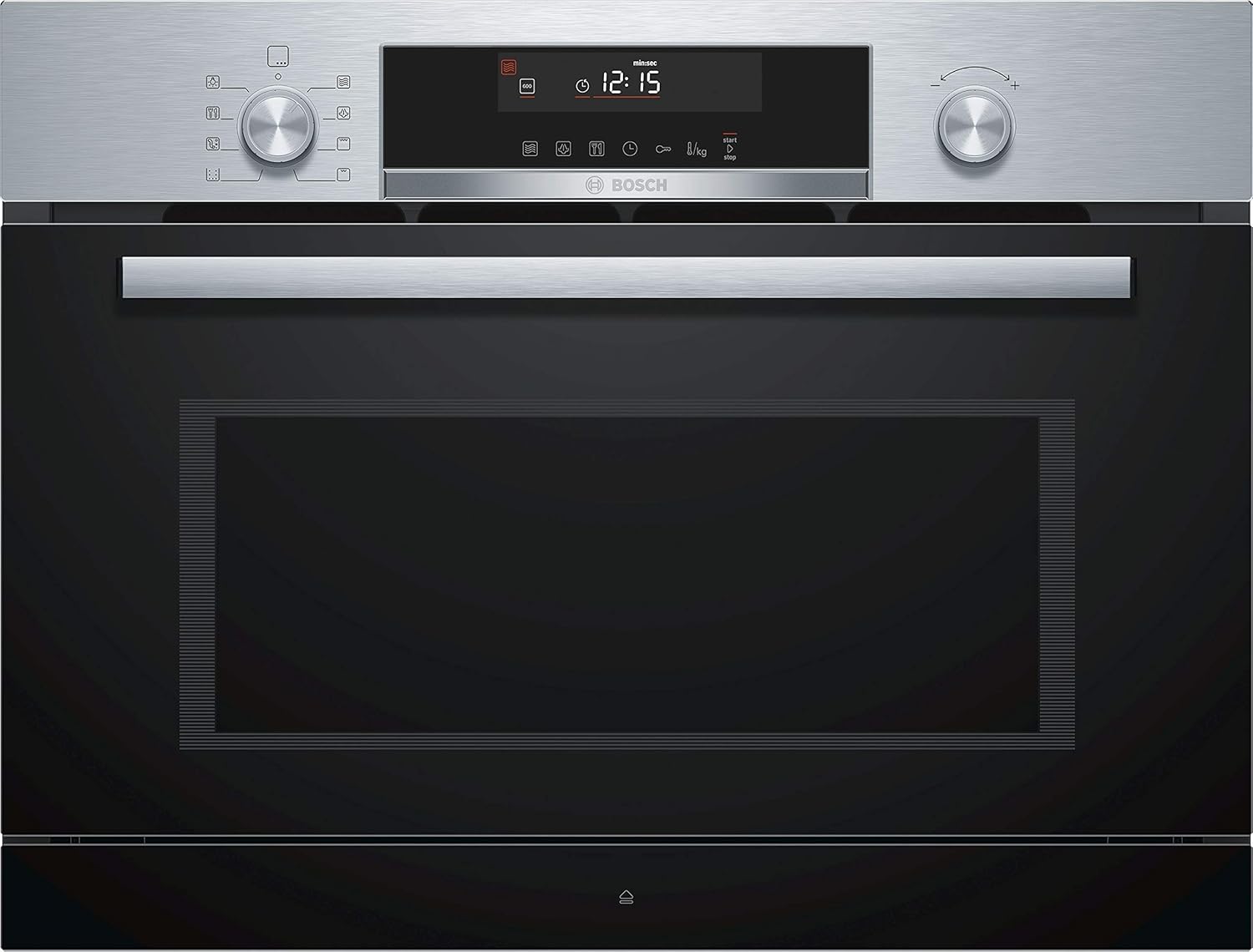 Bosch BFR634GS1 Serie 8 Einbau-Mikrowelle, Türanschlag Rechts, AutoPilot 7 Automatikprogramme, Reinigungsunterstützung, TFT-Touchdisplay, LED-Beleuchtung gleichmäßige Ausleuchtung, 38 x 60 cm, 900 W