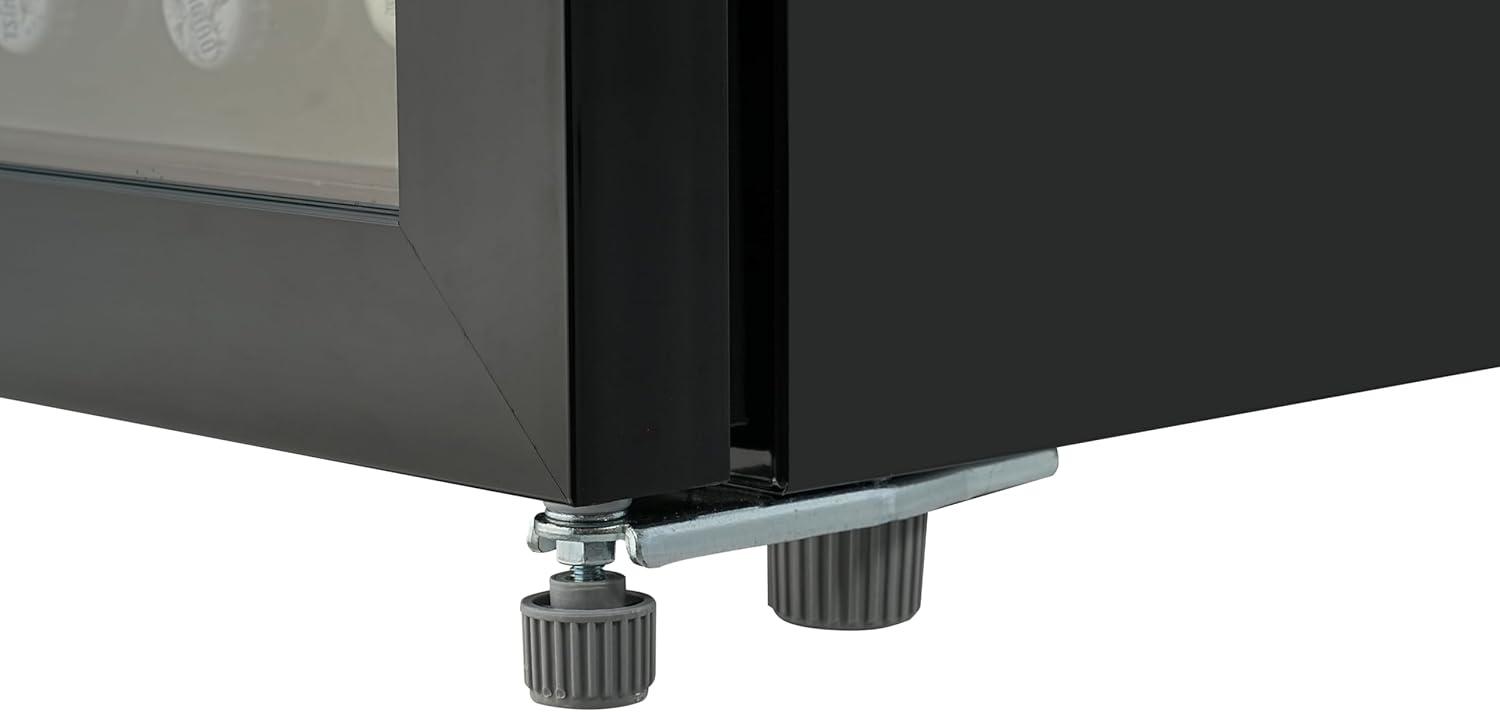 METRO Professional Mini-Kühlschrank GPC1088, 88 L, 1.052 kWh/24h, 3 Edelstahl-Drahtböden, schwarz