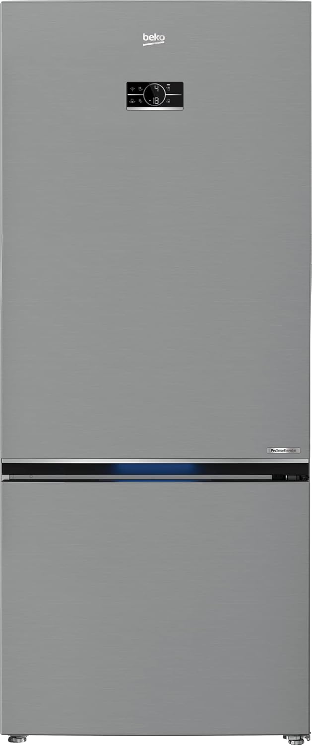 Beko RCNE366E70ZXBRN bPRO700 freistehende Kühl-/Gefrierkombination, großer Kühlschrank, 323 l Gesamtrauminhalt, HarvestFresh, NoFrost, leise, SmoothFit, 0°C-Zone, Dark Inox