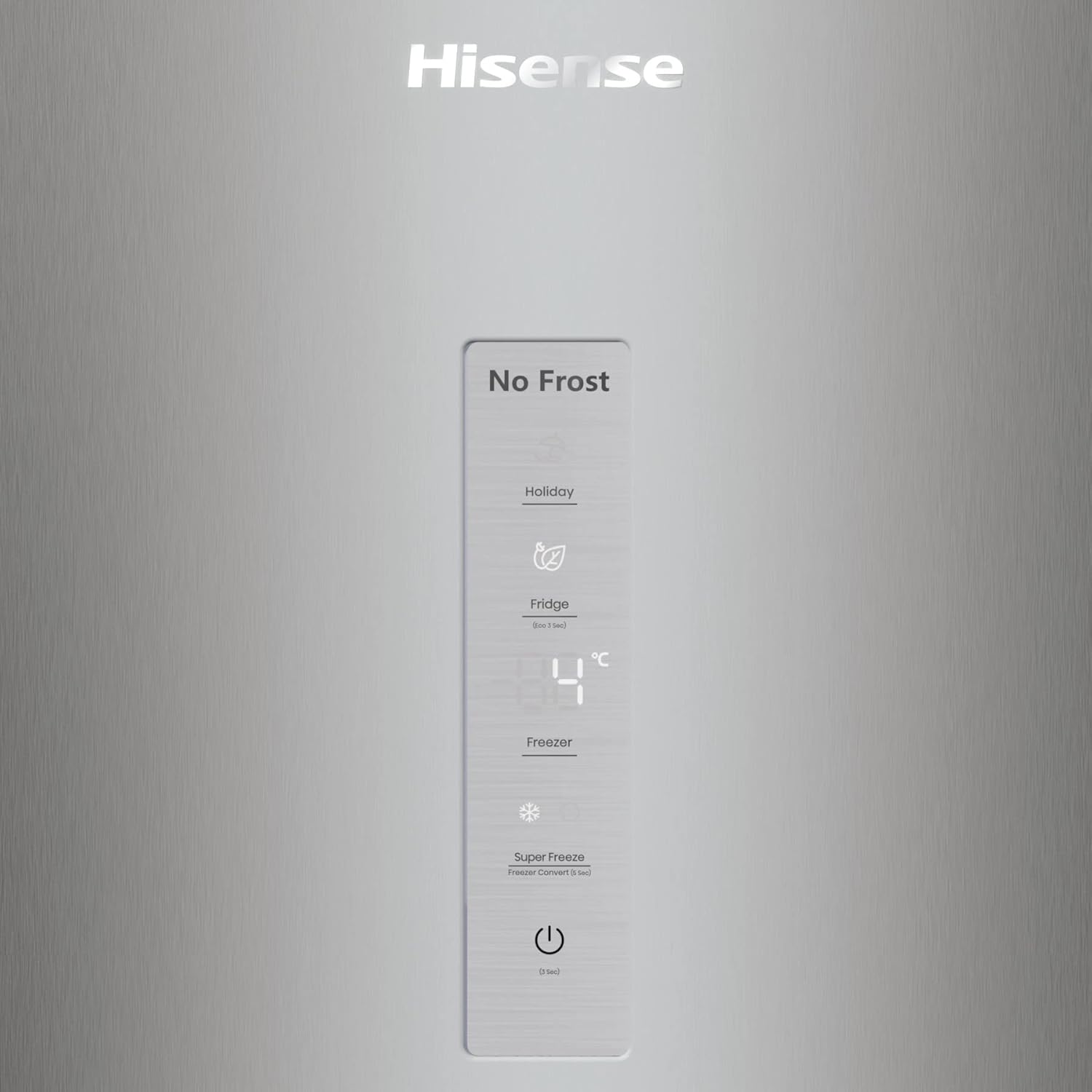 Hisense RB327N4AD2 Kühl-Gefrierkombination/ NoFrostPlus/ Multiflow 360°/ HolidayMode/ FreshZone/ 182,4 cm/ Kühlteil 171 l/ Gefrierteil 85 l/ 41 dB/ 287 kWh/ Jahr/ Edelstahl-Look