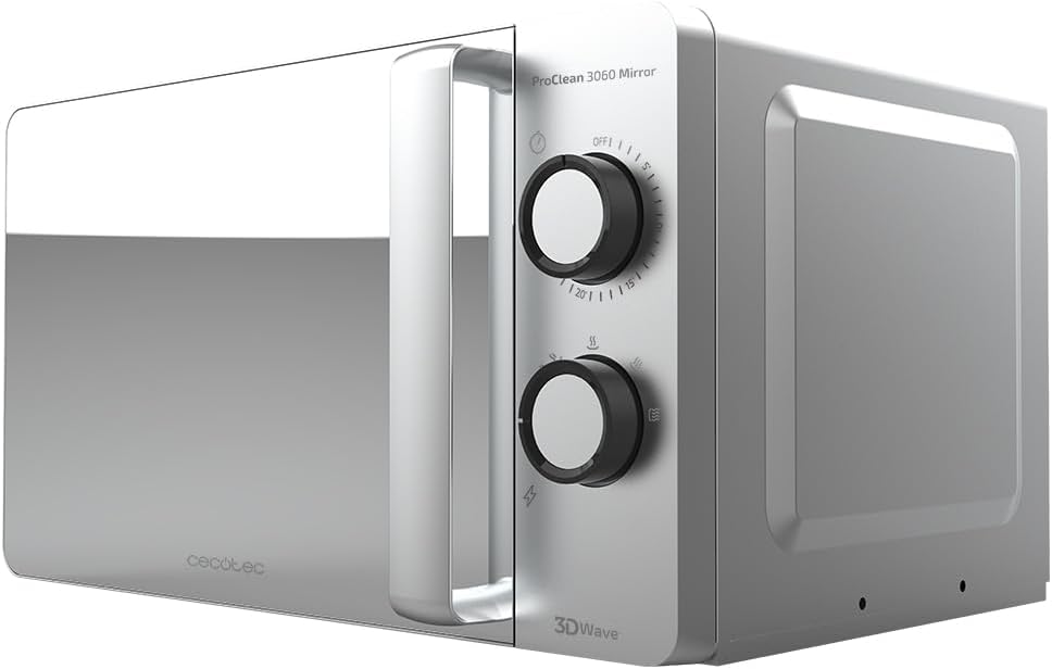 Cecotec Mikrowelle mit ProClean 8110 Grill. 28l Kapazität, Ready2Clean Beschichtung, 1000 W Leistung, 1000 W Grill, 5 Betriebsebenen, 8 Programme, 60 min Timer, LED-Anzeige