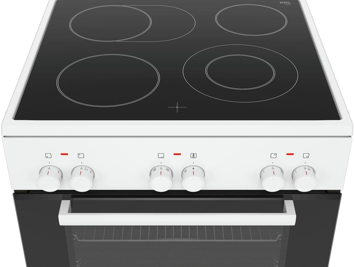 Bosch HKR39C250 Serie 4 Elektro-Standherd, 60 cm breit, EcoClean Direct Reinigungshilfe, 3D Heißluft Backen auf 3 Ebenen, LED-Display-Steuerung, erweiterbare Kochzone für großes Kochgeschirr