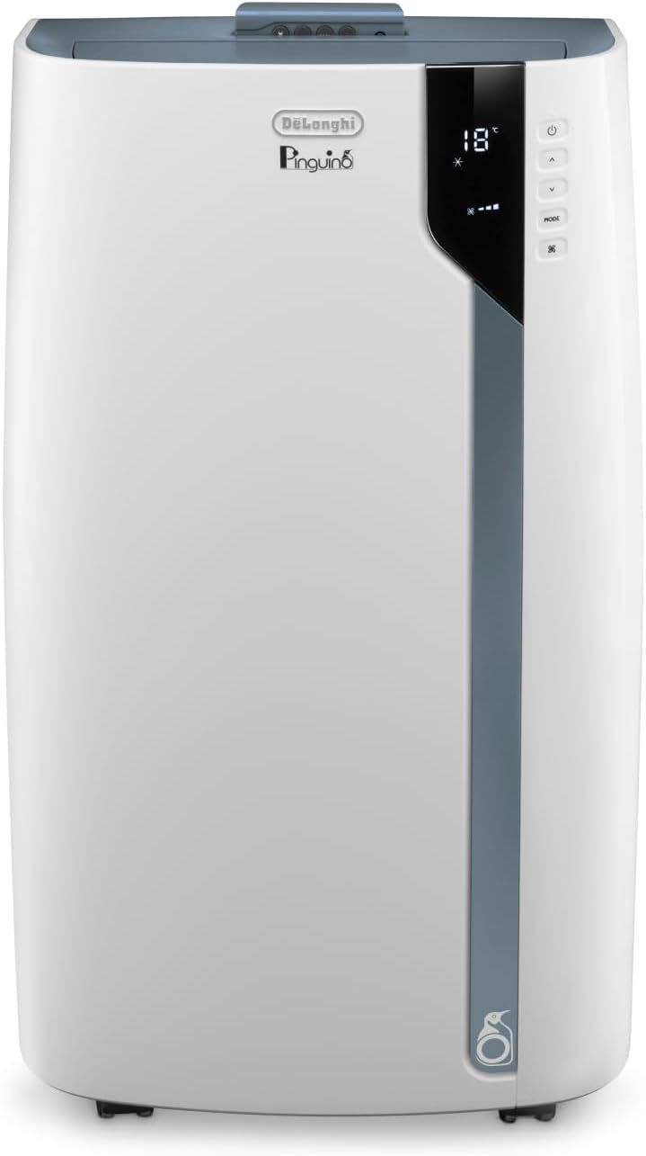 De'Longhi Pinguino PAC EL112 CST WiFi, Mobile Klimaanlage mit MyEcoRealFeel-Technologie für Räume bis zu 110 m³,11.000 BTU/h, 2,9 kW, 63 dB, Entfeuchtungsfunktion, A+, App- und Sprachsteuerung, Weiß