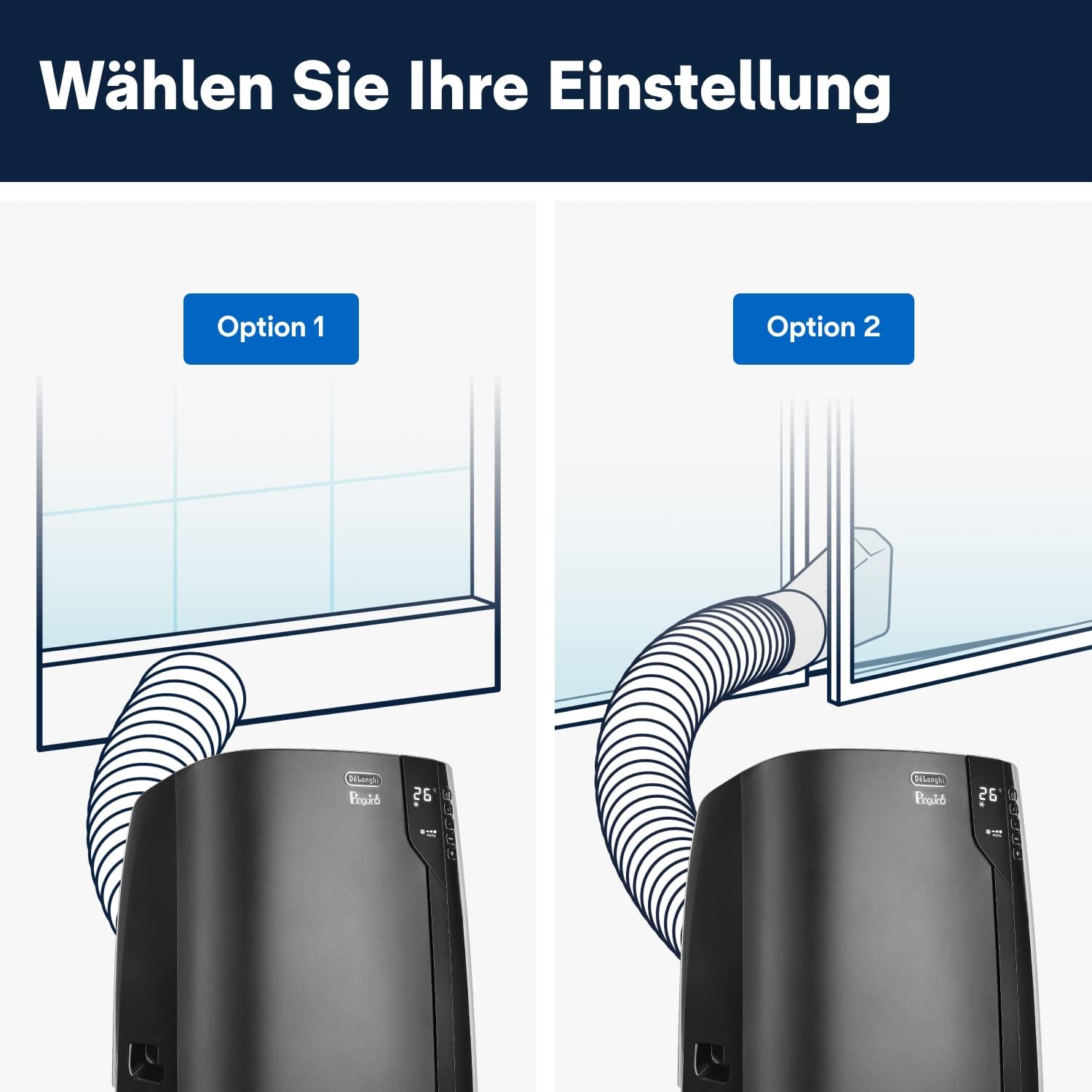 De'Longhi Pinguino PAC EL112 CST WiFi, Mobile Klimaanlage mit MyEcoRealFeel-Technologie für Räume bis zu 110 m³,11.000 BTU/h, 2,9 kW, 63 dB, Entfeuchtungsfunktion, A+, App- und Sprachsteuerung, Weiß