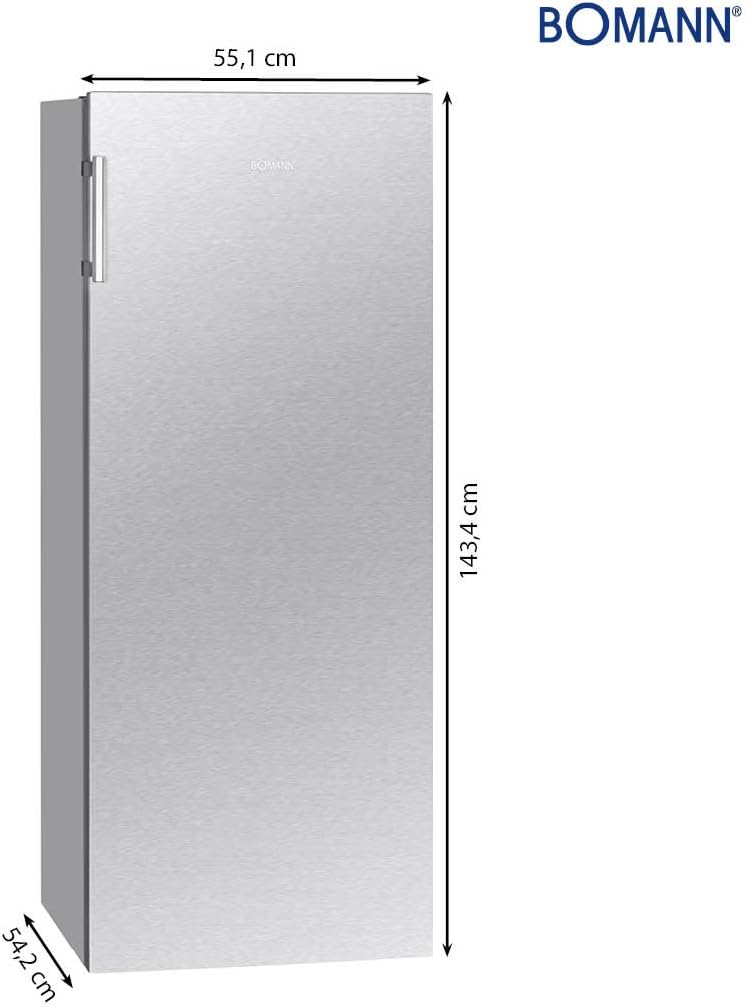 Bomann® freistehender Vollraumkühlschrank | Standkühlschrank groß 242 Liter | inkl. LED-Beleuchtung | ideal für Getränke und Lebensmittel | Türanschlag wechselbar | VS 7316.1 weiß