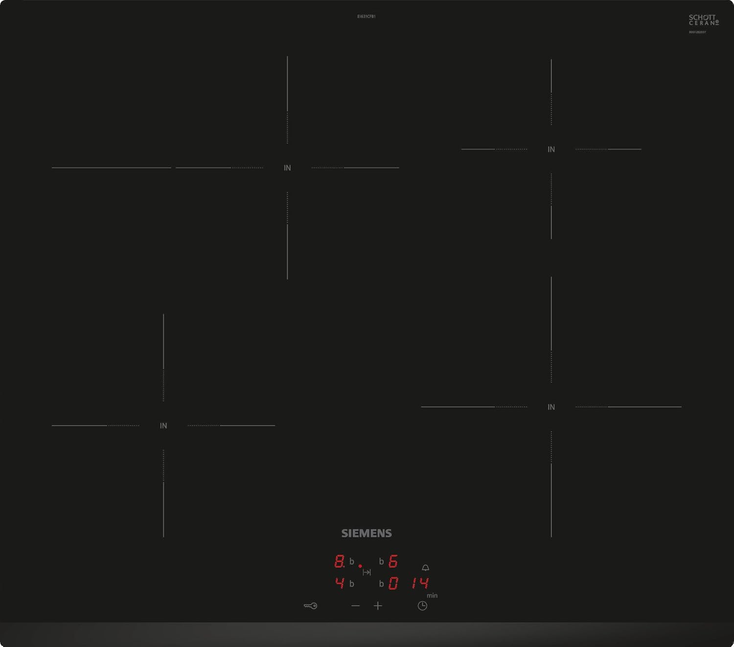 Siemens EQ522IA01, Einbauherd-Set, Bestehend aus HE517GBS4 Herd, 60 x 60 cm, 3D Heißluft, Selbstreinigung, Clip Auszug & EI645CFB6E Induktionskochfeld, Bräterzone, powerBoost, Edelstahl Rahmen