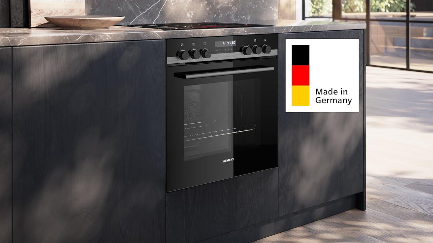 Siemens EQ522IA01, Einbauherd-Set, Bestehend aus HE517GBS4 Herd, 60 x 60 cm, 3D Heißluft, Selbstreinigung, Clip Auszug & EI645CFB6E Induktionskochfeld, Bräterzone, powerBoost, Edelstahl Rahmen