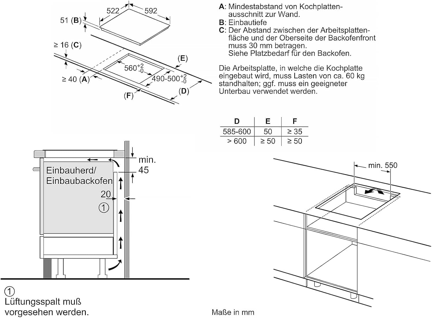 Siemens EQ522IA01, Einbauherd-Set, Bestehend aus HE517GBS4 Herd, 60 x 60 cm, 3D Heißluft, Selbstreinigung, Clip Auszug & EI645CFB6E Induktionskochfeld, Bräterzone, powerBoost, Edelstahl Rahmen