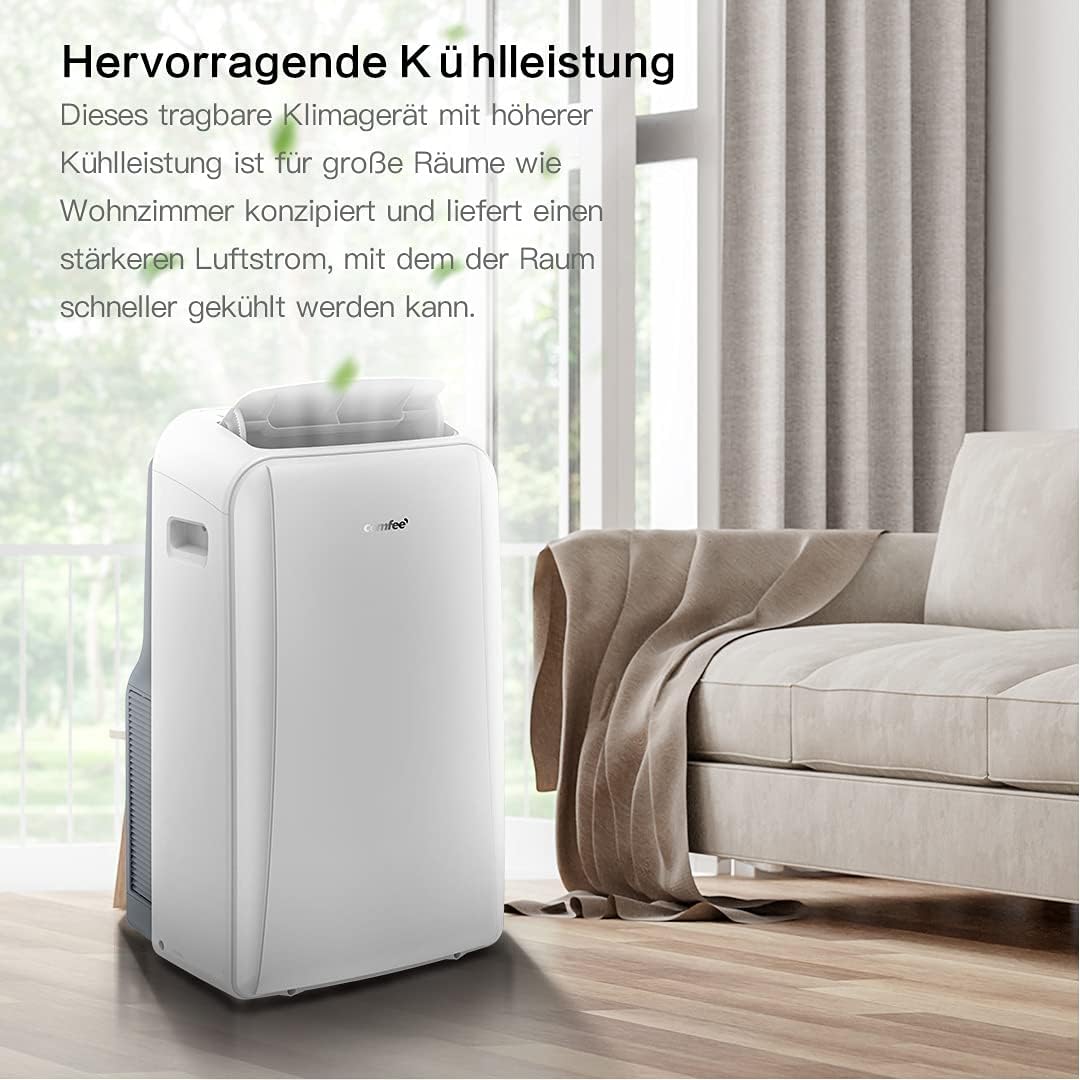 Comfee Mobiles Klimagert Easy Cool 2.0, 7000 BTU 2,0kW, Kühlen&Ventilieren&Entfeuchten, Raumgre bis 68m(25㎡), APP-Steuerung/Alexa/Google Home/IFTTT, Mobile Klimaanlage mit Abluftschlauch