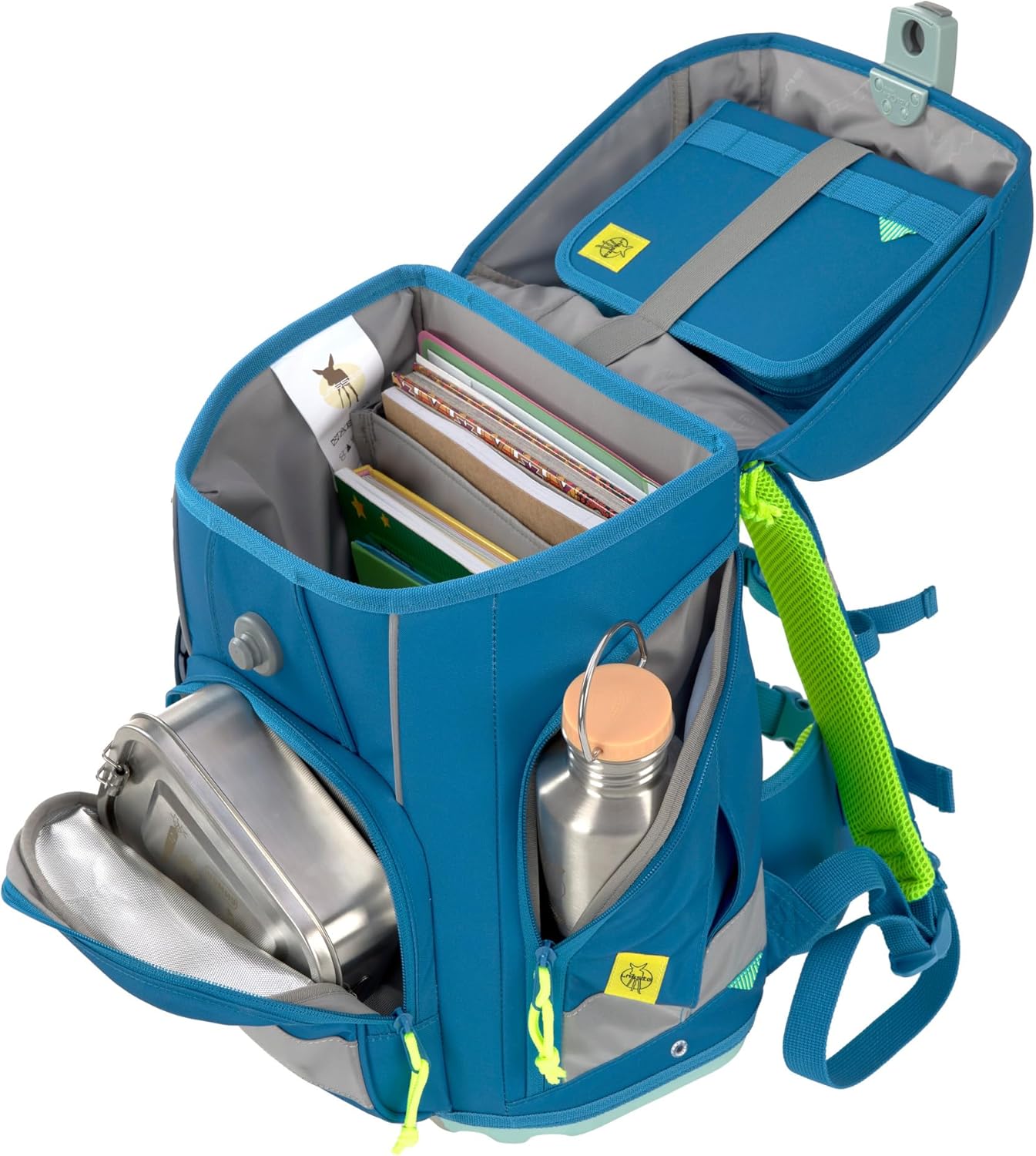 LÄSSIG 7-teiliges Schulranzen Set Kinder/School Set Boxy Unique Schwarz