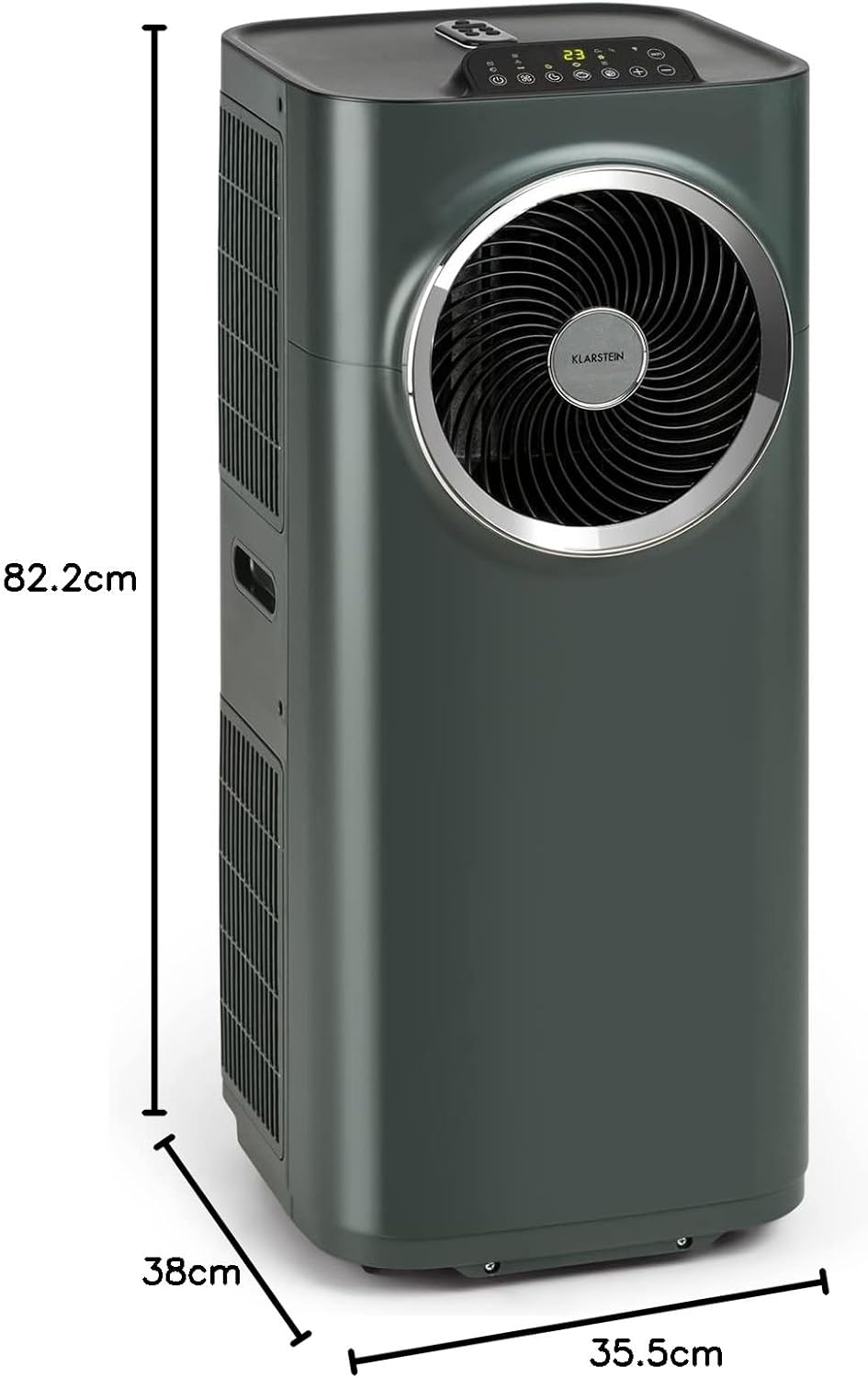 Klarstein Mobile Klimaanlage mit Abluftschlauch, 5-in-1 Klimagerät, Ventilator, Luftentfeuchter, Luftreiniger & Nachtmodus, App-Steuerung, Kleine & Portable für Wohnung & Büro, 12000 BTU