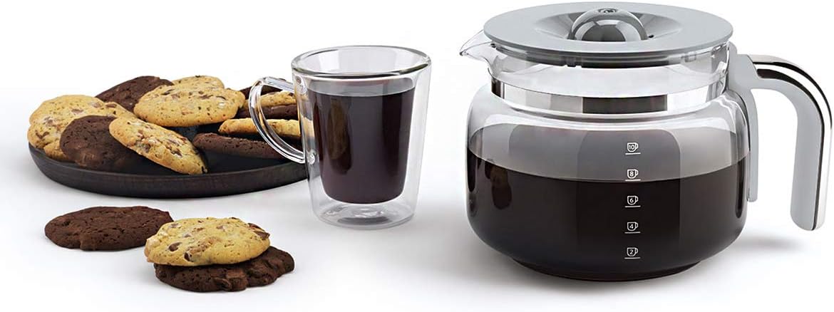 Smeg, DCF02BLMEU, Filter-Kaffeemaschine, Aroma und Autostart-Funktion, Glaskaraffe bis 12 Tassen, 2 Intensitätsniveaus, Warmhaltefunktion, 1050W, Mattschwarz