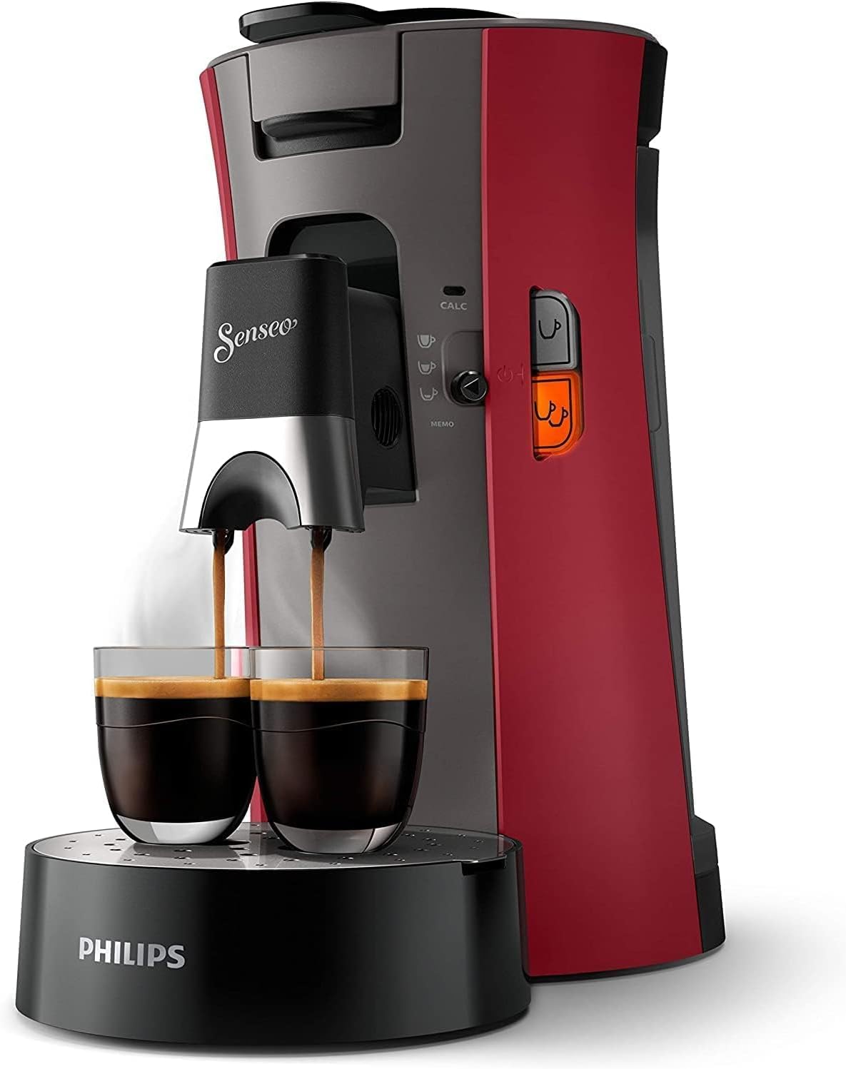 Philips Senseo Select CSA240/20 Kaffeepadmaschine (Kaffeestrkewahl Plus, Memo-Funktion, aus recyceltem Plastik), Schwarz Eco