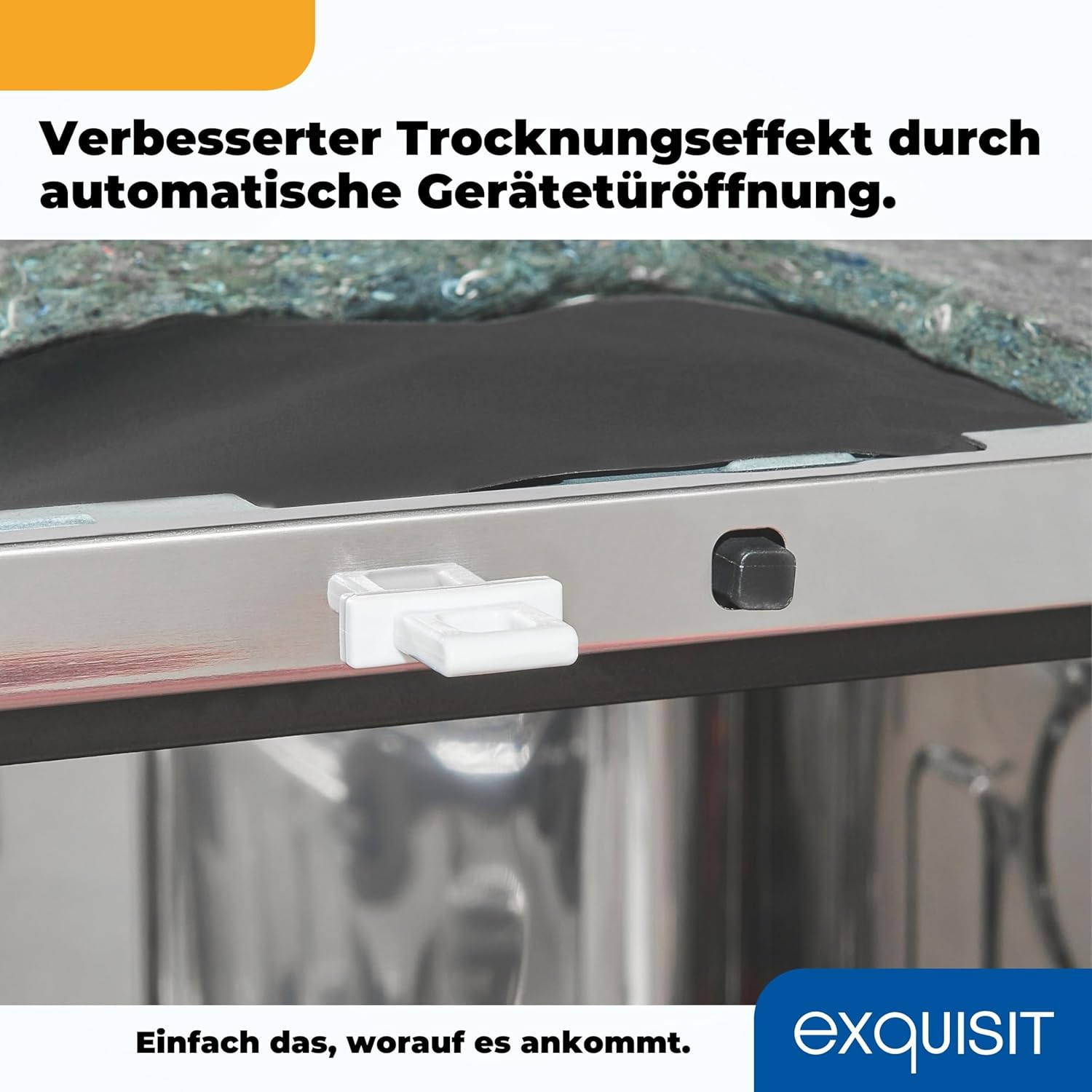 Exquisit Geschirrspüler, Spülmaschine, 45 cm Breite, Teilintegriert, 9 Maßgedecke, 9 Liter, Startzeitvorwahl, ECO-Modus, Geschirrspüler 45 cm, EGSP51009-EB-030E inox