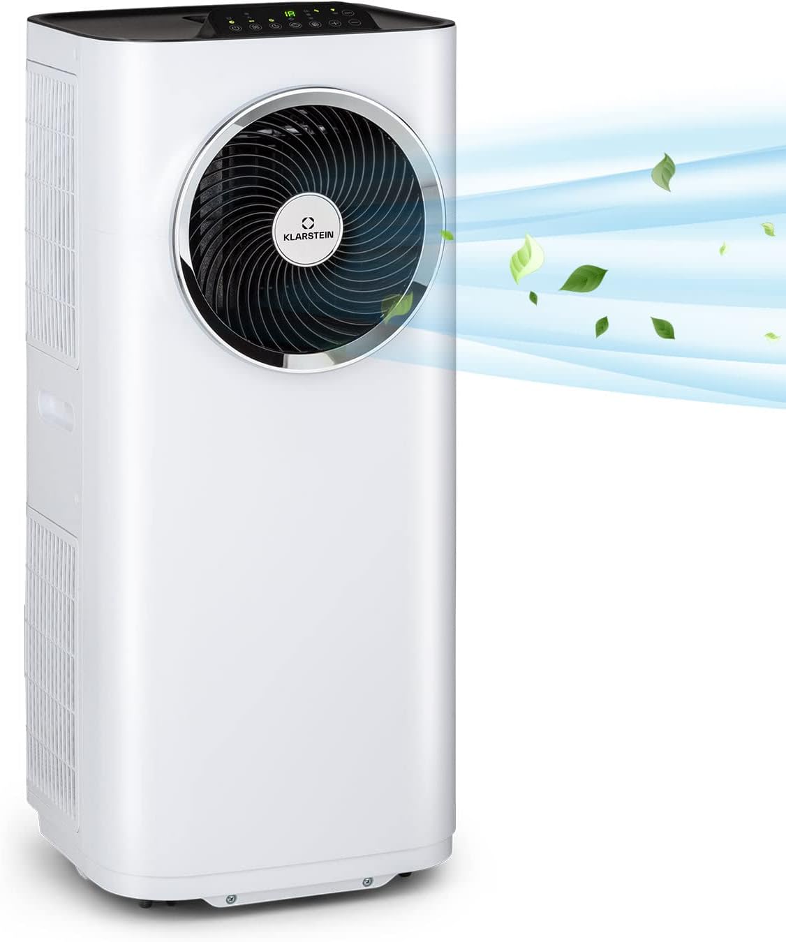 Klarstein Mobile Klimaanlage mit Abluftschlauch, 5-in-1 Klimagerät, Ventilator, Luftentfeuchter, Luftreiniger & Nachtmodus, App-Steuerung, Kleine & Portable für Wohnung & Büro, 12000 BTU
