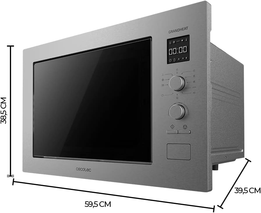 Cecotec 01400 GrandHeat 2550 Built-In Stahl mikrowelle, Edelstahl, Rostfrei
