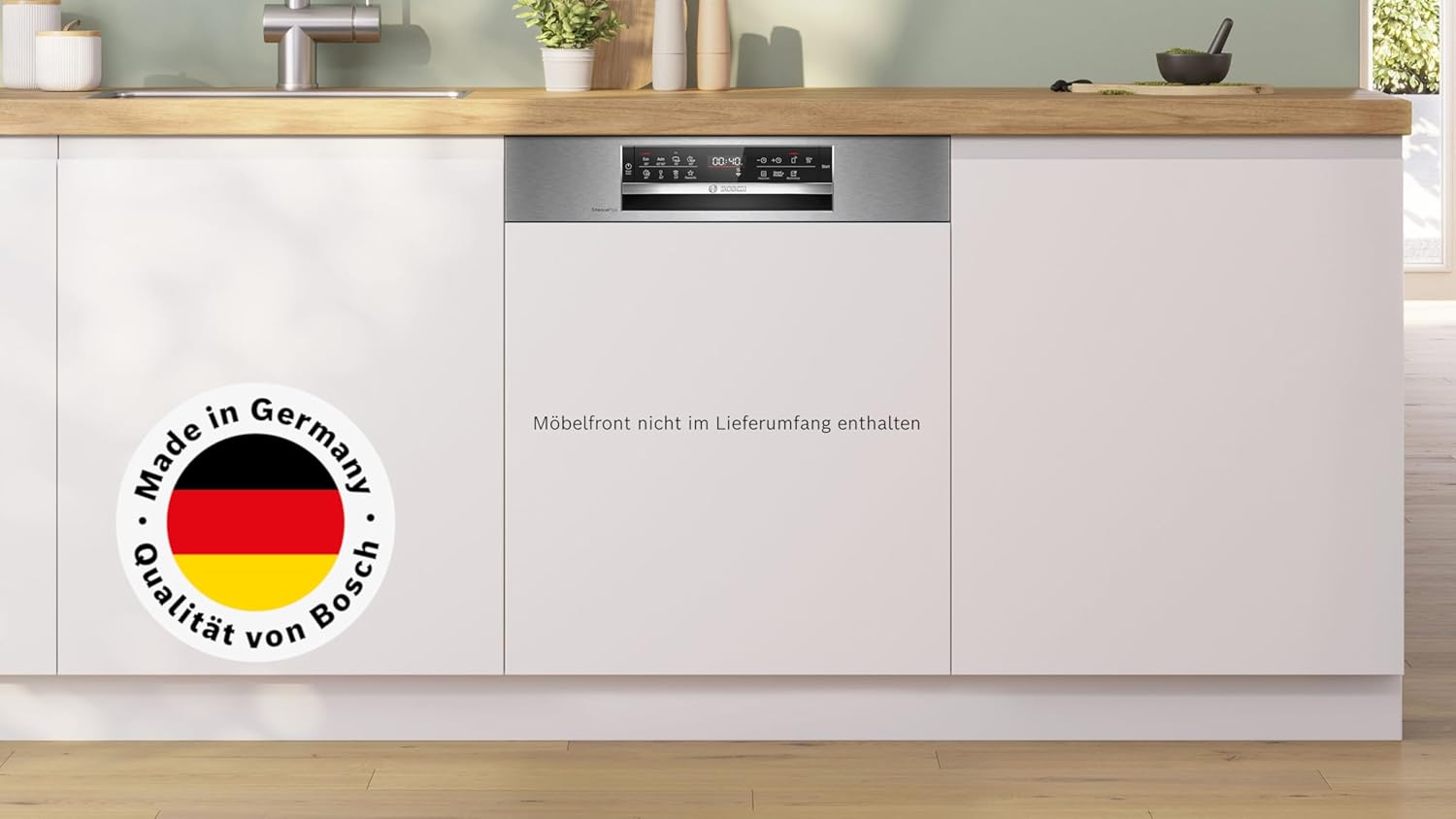 Bosch SMV4ETX08E, Serie 4, Smarter Geschirrspüler Vollintegriert 60 cm, Besteckkorb, Spülmaschine mit Programmassistent, besonders Leise, Rackmatic, Automatische Türöffnung, InfoLight, AquaStop