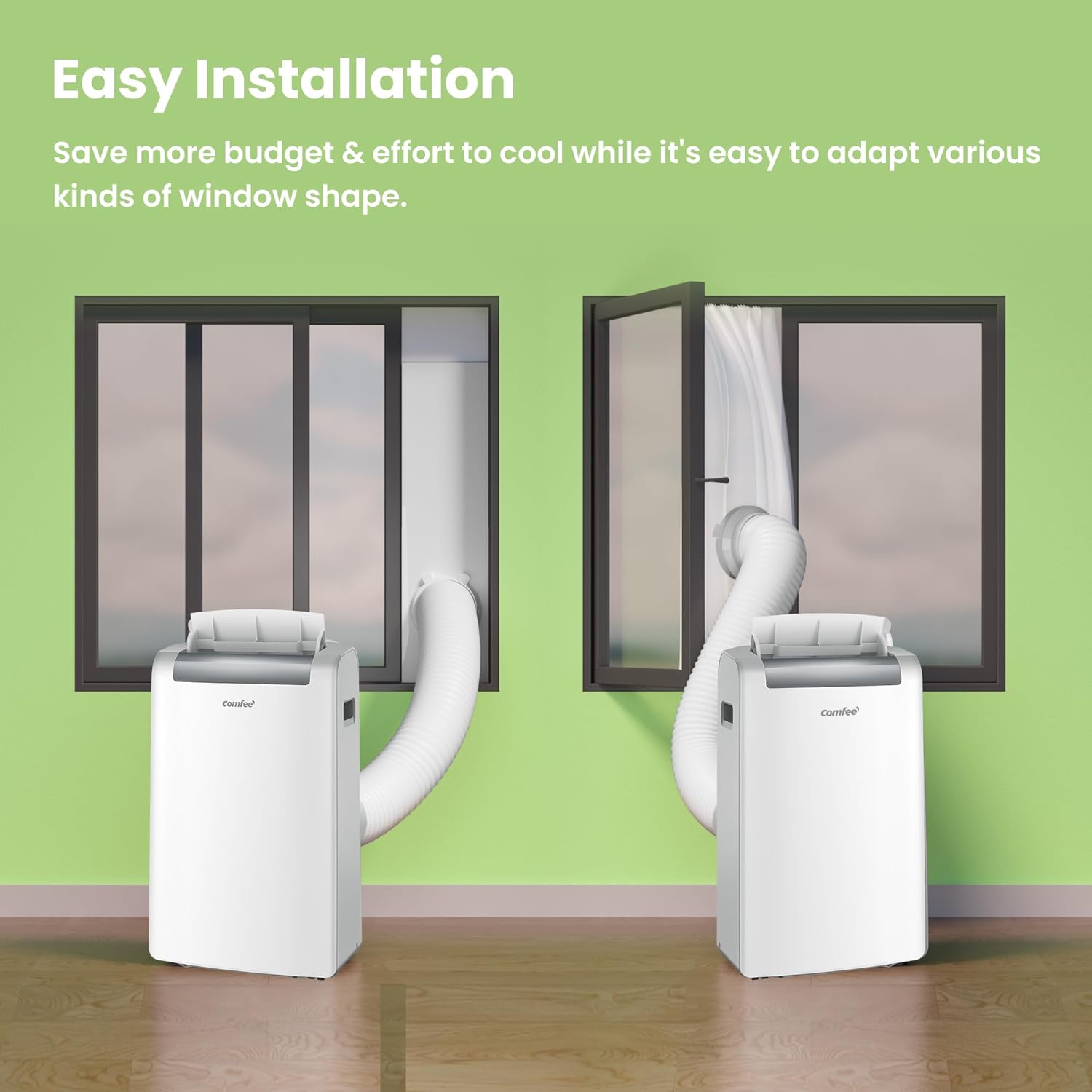 Comfee Mobiles Klimagert Easy Cool 2.0, 7000 BTU 2,0kW, Kühlen&Ventilieren&Entfeuchten, Raumgre bis 68m(25㎡), APP-Steuerung/Alexa/Google Home/IFTTT, Mobile Klimaanlage mit Abluftschlauch