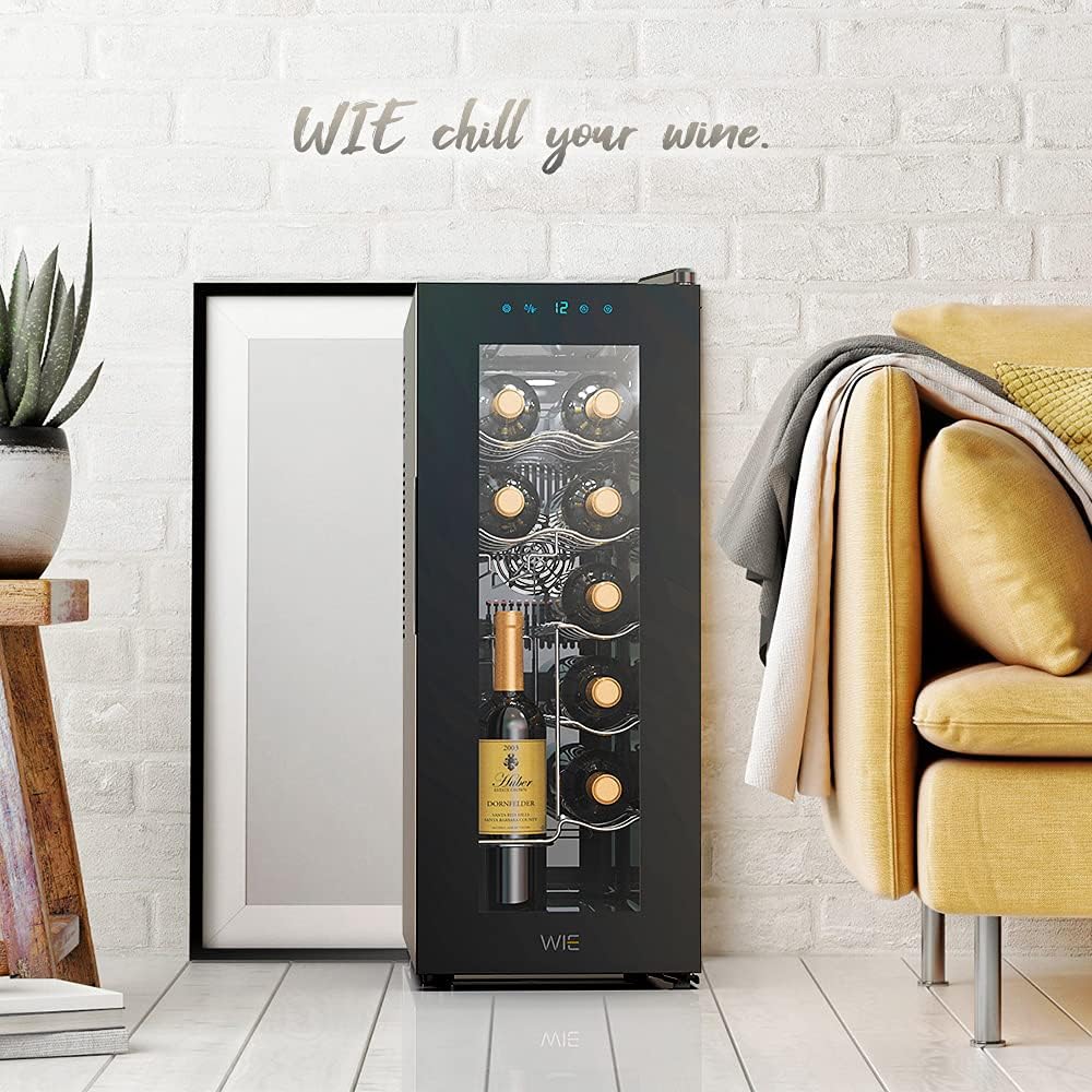 WIE Getränkekühlschrank Mini Kühlschrank mit Doppelte Glastür mit Verstellbaren Ablagen Indoor Outdoor Klein Bierkühlschrank Wendetür Leise 86 Liter 120 Dosen für Soda/Bier für Zuhause/Küche/Bar/Büro