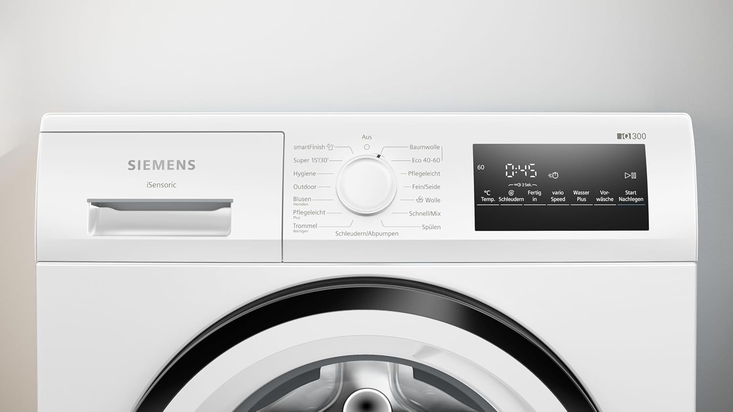 Siemens WU14UT42, iQ500 Waschmaschine, 9kg, 1400 UpM, Unterbaufähig, Extra stromsparend und leise, varioSpeed für kürzere Programme, LED-Display, Outdoor-Programm, Nachlegefunktion, aquaStop