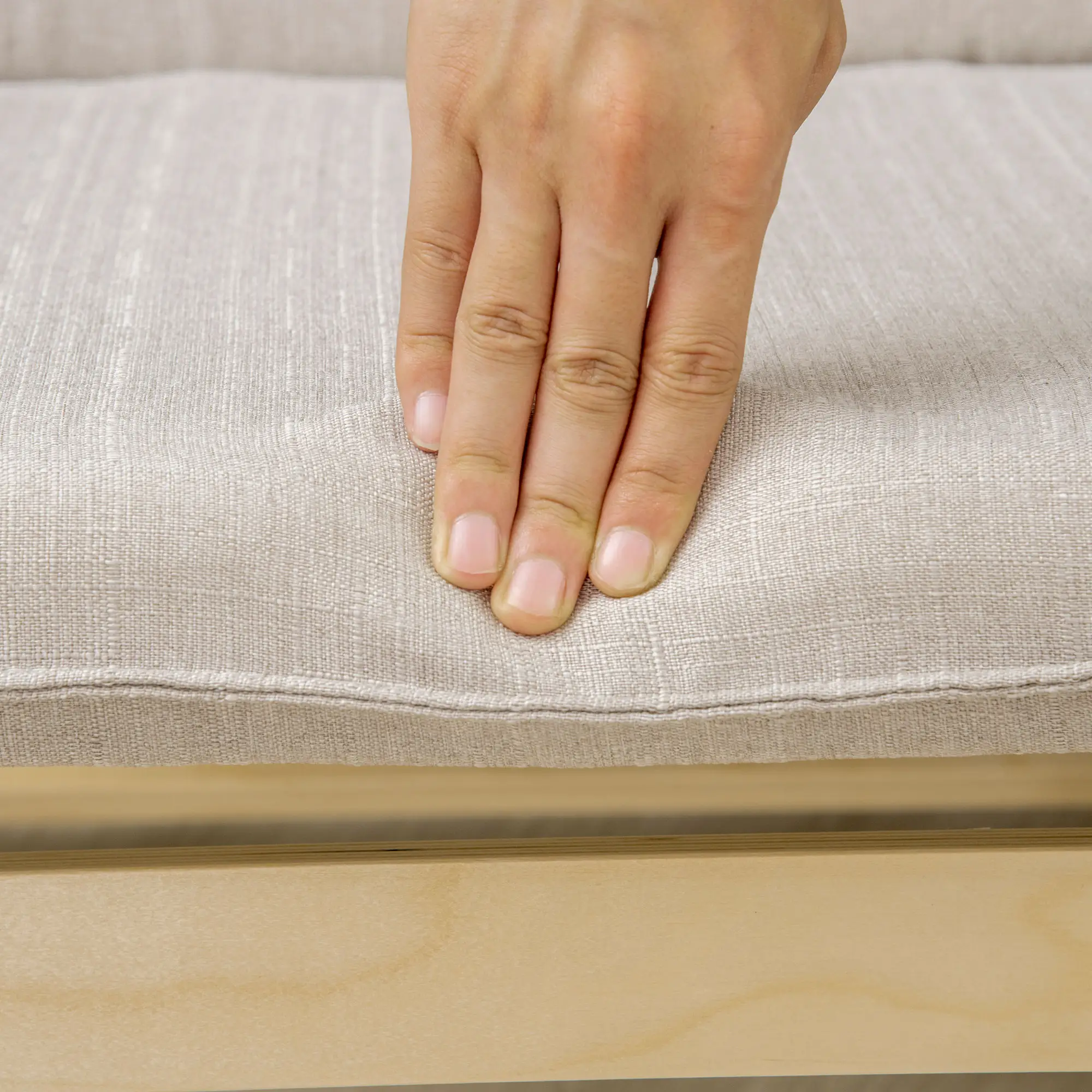 HOMCOM Schaukelstuhl Relaxsessel mit Kopfstütze Massivholz