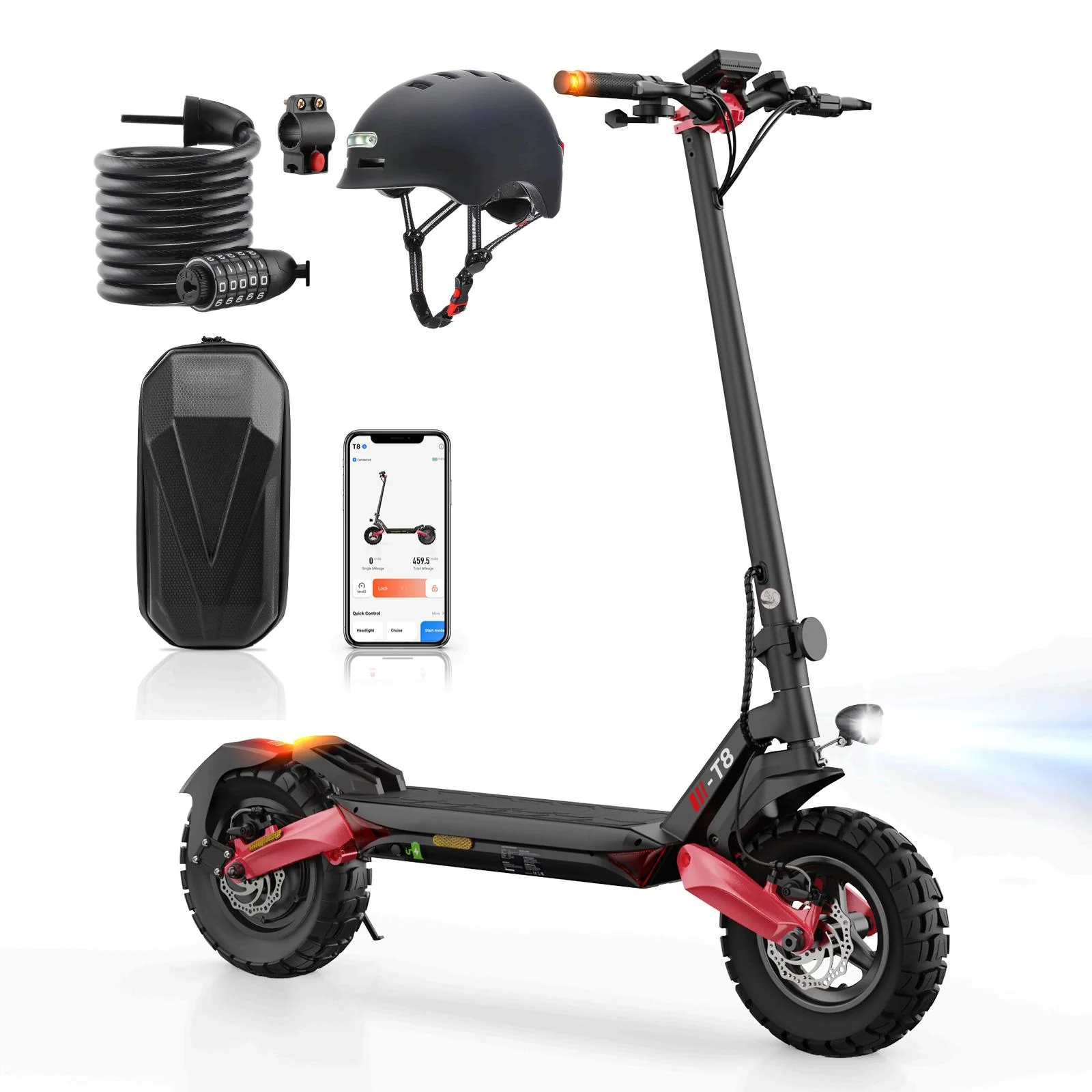 T8 Offroad-E-Scooter Mit Straßenzulassung 1200W Motor 100KM Reichweite (ABE,eKFV)