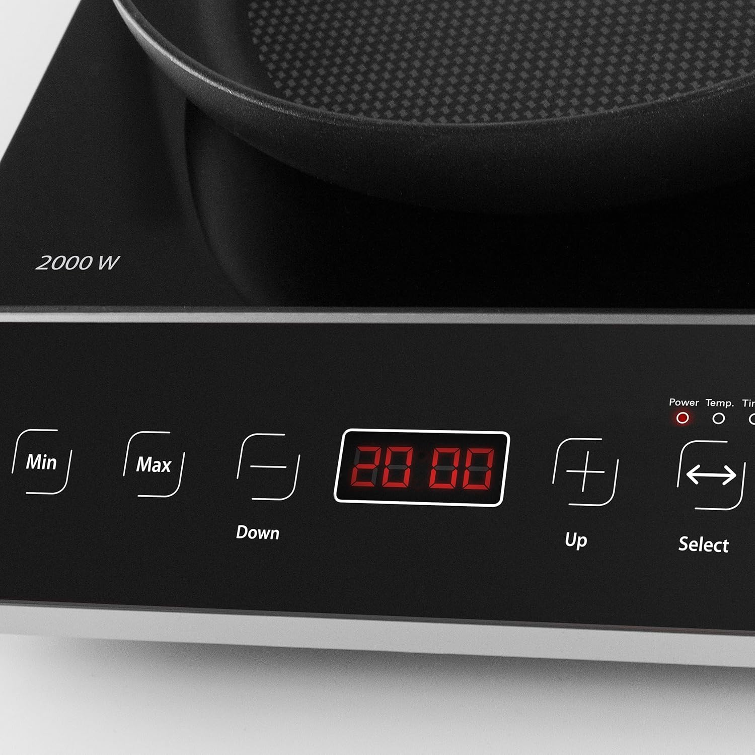 CASO Touch 3500 Induktionskochplatte doppelt mobil, Sicherheitsschalter, 60-240°C, 6 Stufen, Timer 180 Min., Tpfe bis 26 cm, 3500 Watt, Glaskeramik