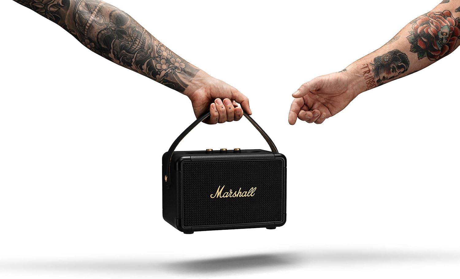 Marshall Kilburn II Bluetooth Tragbarer Wasserabweisend Lautsprecher, Kabelloser - Schwarz und Messing