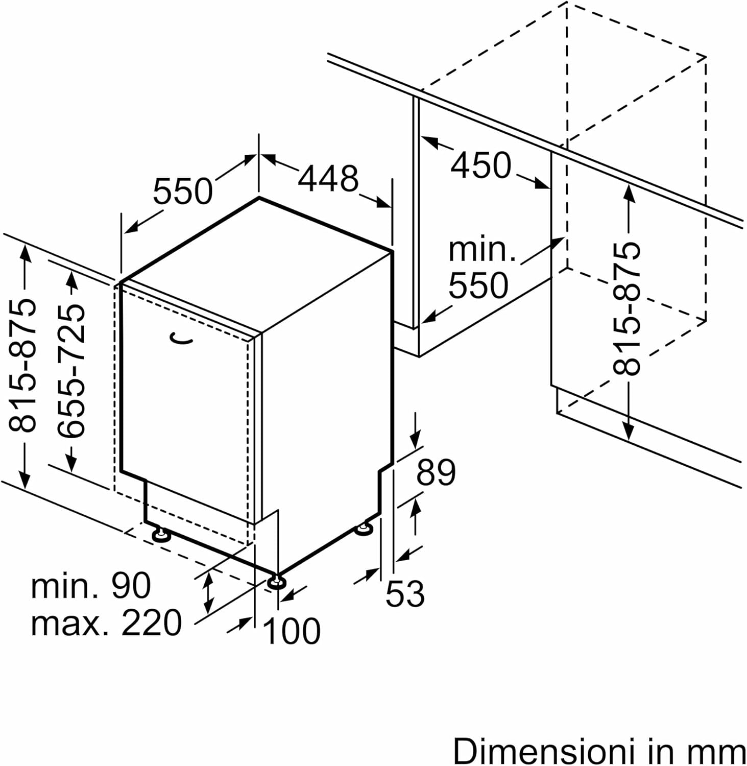 Bosch SPV2IKX10E Serie 2 Smarter Geschirrspüler vollintegriert, 45 cm breit, Besteckkorb, Extra Trocknen auf Knopfdruck, InfoLight roter Lichtpunkt am Boden, AquaStop Schutz gegen Wasserschäden, Weiß