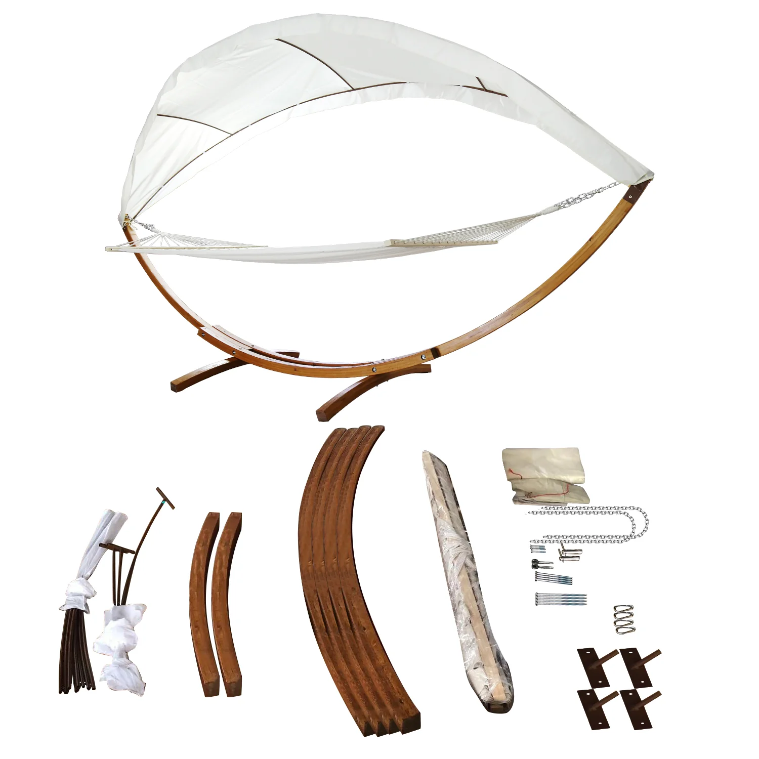 Sonnewelt Hngematte Holz Hammock mit Gestell