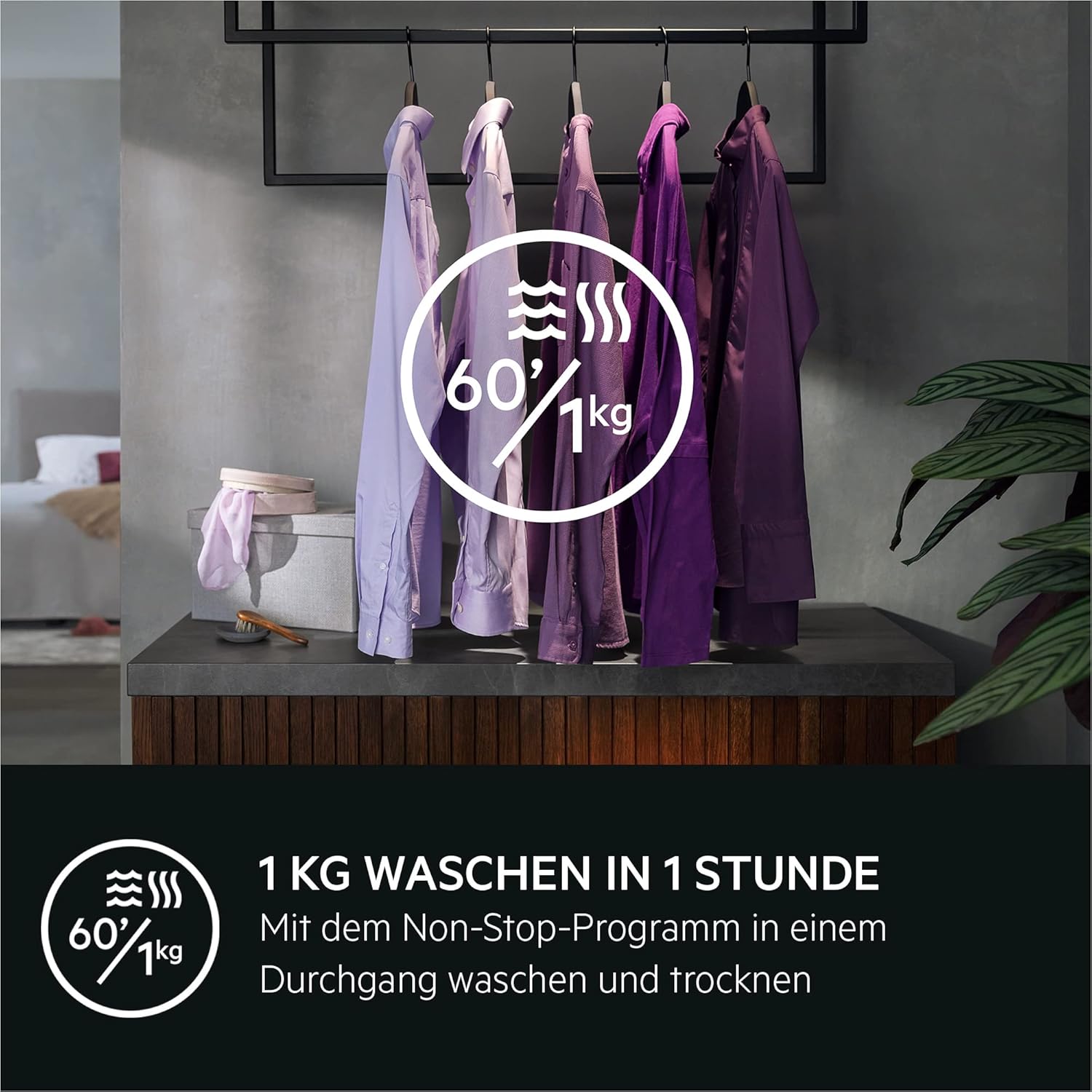 AEG L7WBA60680 Waschtrockner / DualSense - schonende Pflege / 8 kg Waschen / 5 kg Trocknen / D / energiesparend / Mengenautomatik / Nachlegefunktion / ProSteam - Auffrischfunktion / 1600 U/min Weiß