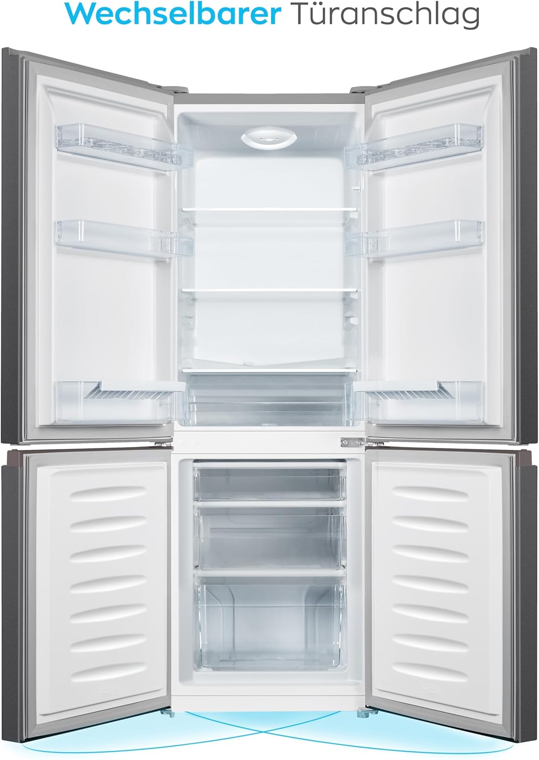 Heinrich´s Kühlgefrierkombination 175Liter, Kühlvolumen 122L, Gefrierfach 53L,LED Innenraumbeleuchtung, Kühlschrank Türanschlag wechselbar, leise 39dB,große Tiefkühlboxen, 7 Temperaturstufen, schwarz