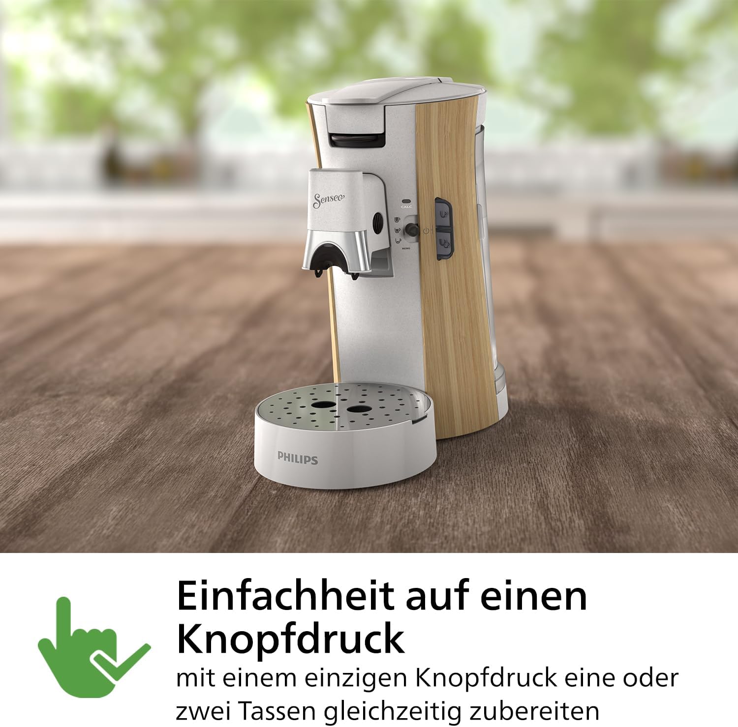 Philips Senseo Select CSA240/20 Kaffeepadmaschine (Kaffeestrkewahl Plus, Memo-Funktion, aus recyceltem Plastik), Schwarz Eco