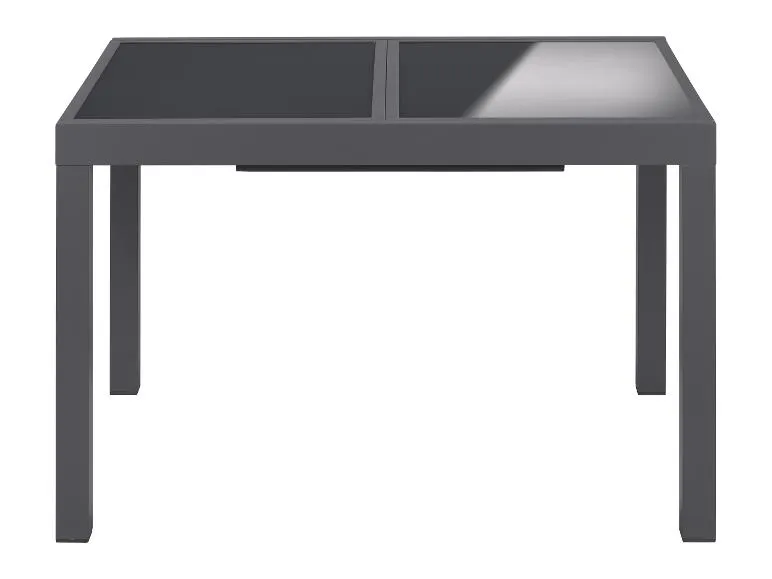 Alu-Set »Houston«, 9-teilig - Ausziehtisch & 8 Hochlehner, grau