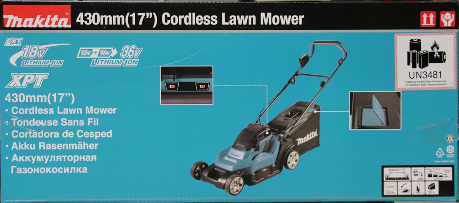 Makita DLM432Z Akku-Rasenmäher 2x18 V (ohne Akku, ohne Ladegerät)