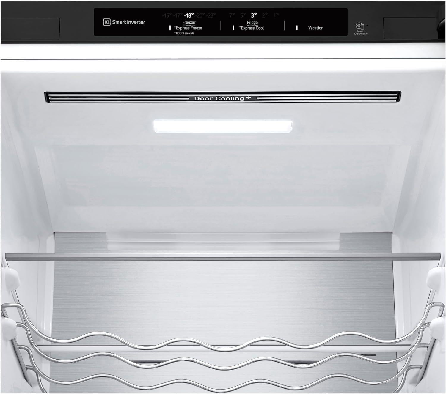 LG GBV22NCCEP Kühl-/Gefrierkombination – Smart Inverter Compressor, Total No Frost, Modern Flat Door Design, Matt Schwarz Metallic, Energieeffizienz A