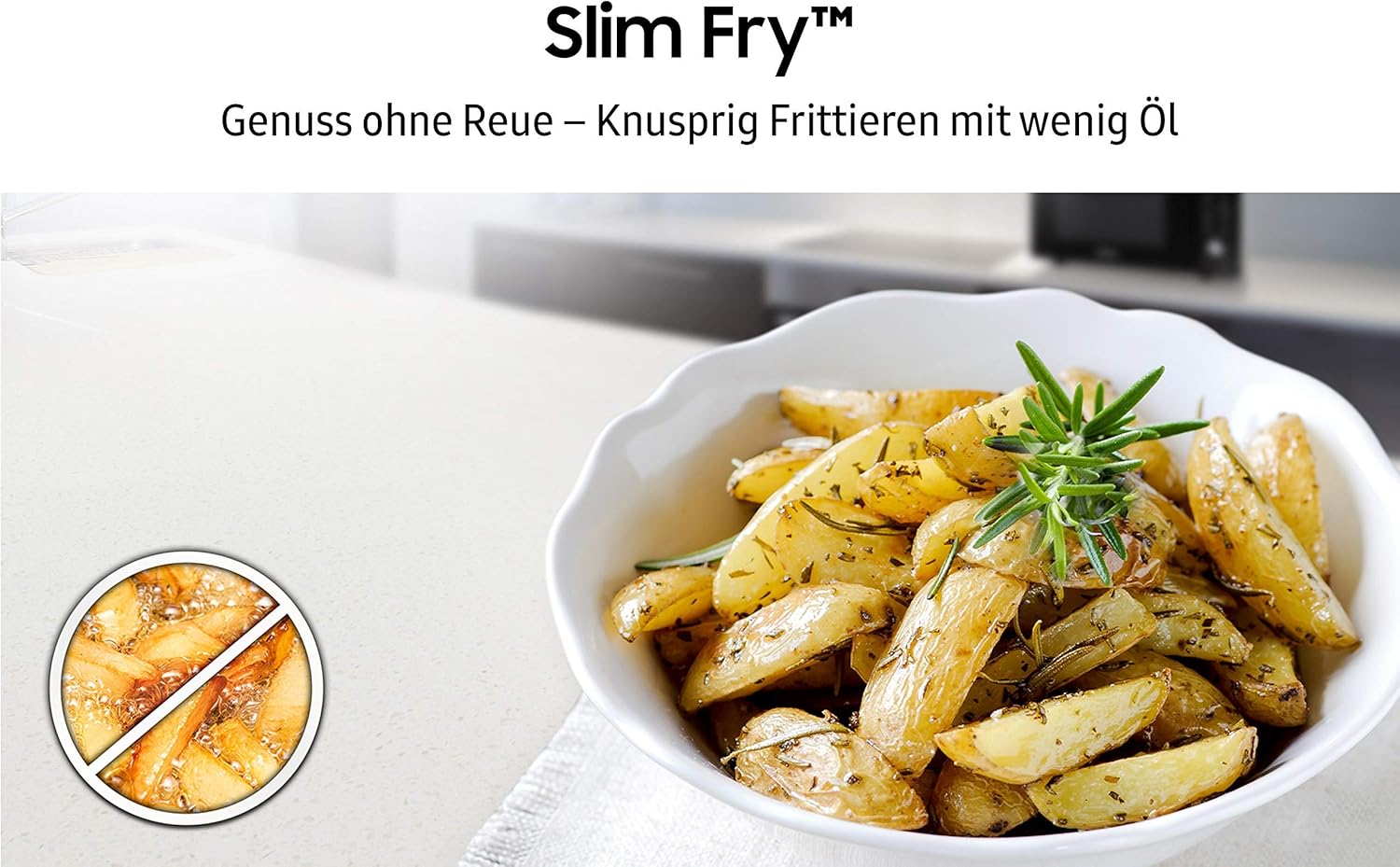 Samsung MC2BM6035CS/EG Kombi-Mikrowelle mit Grill und Heißluft, 900 W, 28 ℓ Garraum (Extra groß), 51,7 cm Breite, HotBlast-Technology, SlimFry, Silber