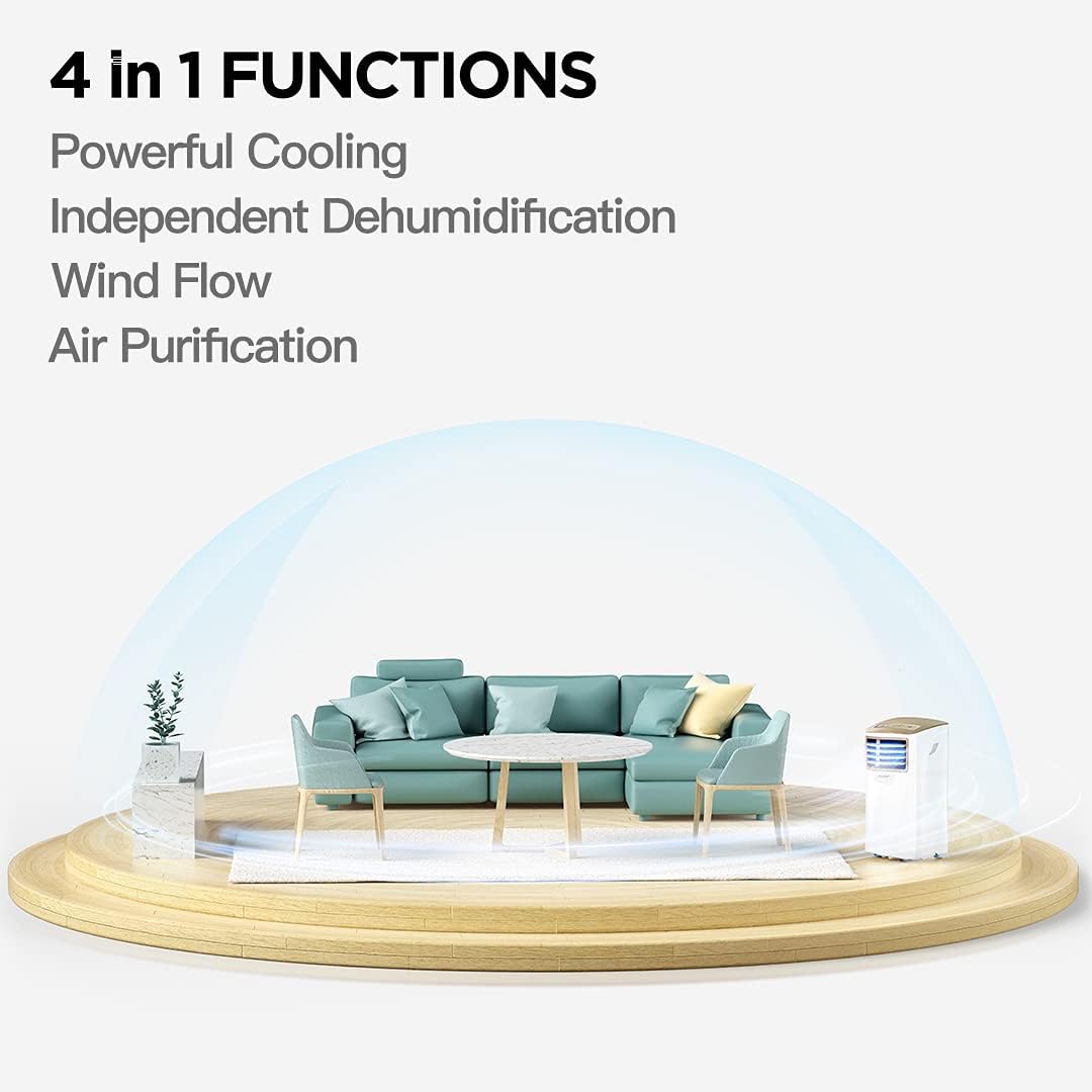 Comfee Mobiles Klimagert Easy Cool 2.0, 7000 BTU 2,0kW, Kühlen&Ventilieren&Entfeuchten, Raumgre bis 68m(25㎡), APP-Steuerung/Alexa/Google Home/IFTTT, Mobile Klimaanlage mit Abluftschlauch