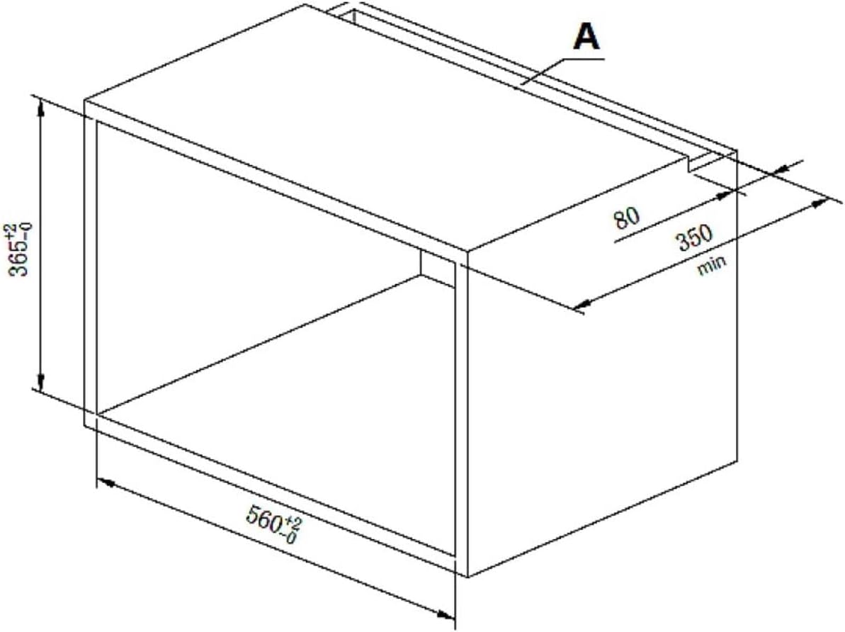 PKM Einbau-Mikrowelle MW800-20B EB | 800 W Mikrowellenleistung | 20L Garraum | 6 Leistungsstufen | 6 Programme | Auftaufunktion | Glas-Rahmen, schwarz | Drehteller (24,5cm) | LED-Display | schwarz