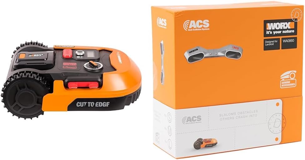 WORX Landroid Vision M600 Mhroboter WR206E.1 für Grten bis 600m - intelligenter Mhroboter ohne Begrenzungskabel – WLAN & Bluetooth – aktive Hindernisvermeidung mit KI-Technologie – APP Steuerung