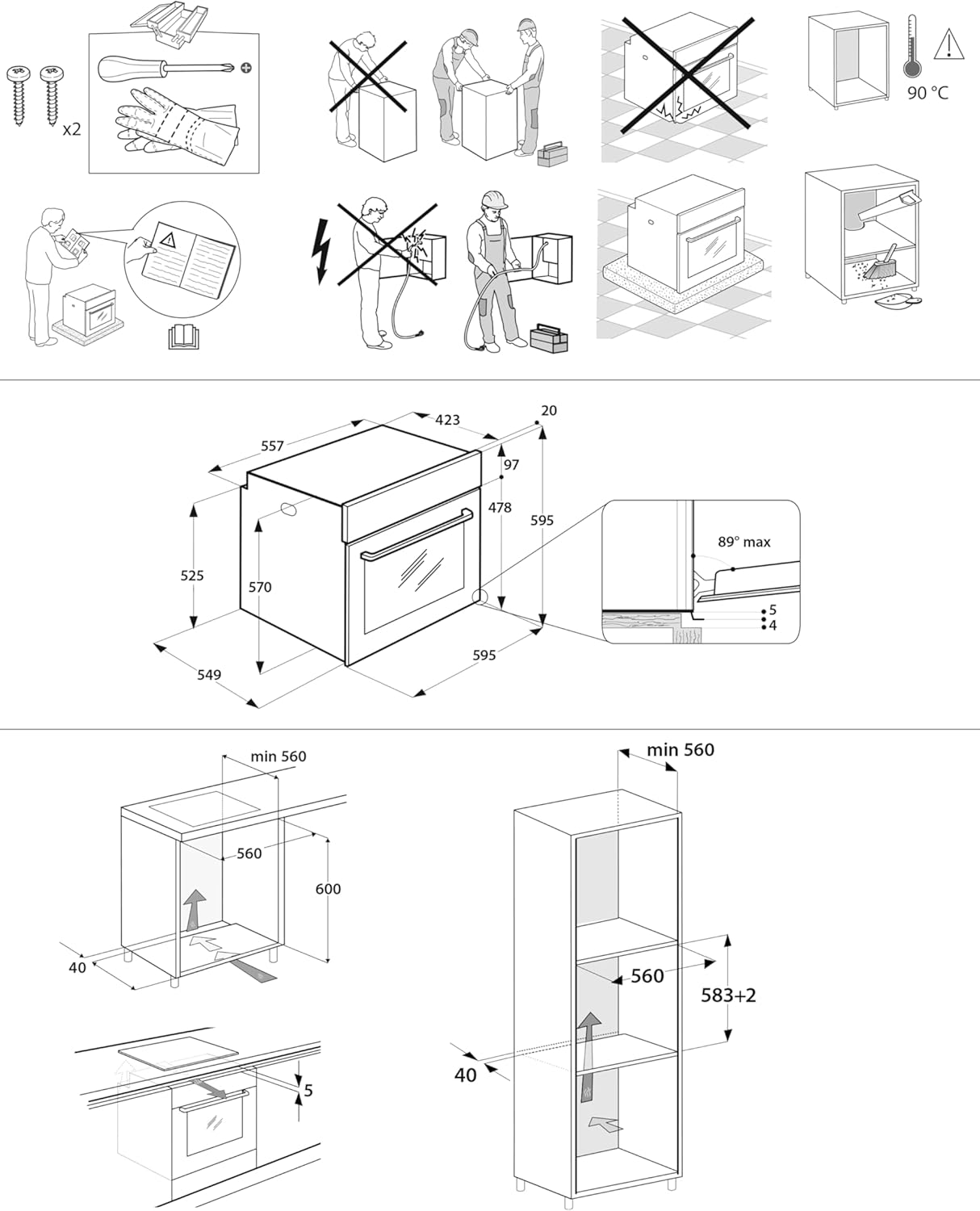 Bauknecht BAKO 566 IND Herd-Kochfeld Kombination/Induktionsfeld (60 cm) / Heißluft/Gentle Steam/Maxi Cooking/My Menue/Kochzonen mit Booster- Funktion/Backauszug auf 2 Ebenen, Edelstahl