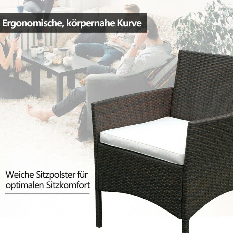 Sonnewelt Polyrattan Sitzgruppe Gartenmbel Set