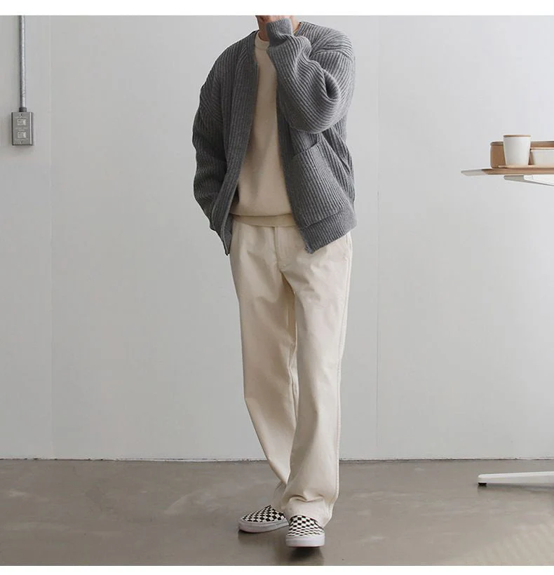 Herrenstrickjacke mit Reiverschluss